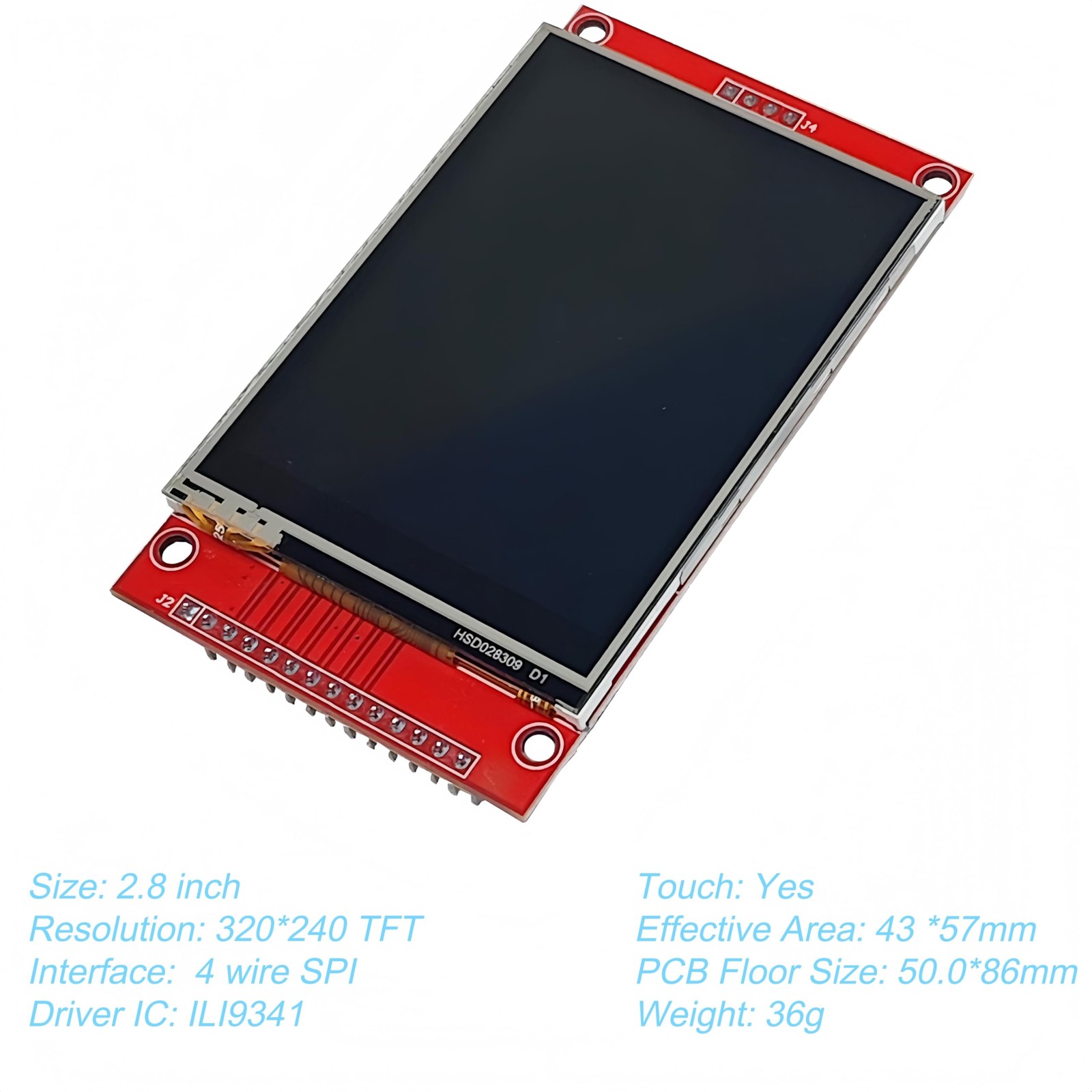 2.8 Inch TFT LCD Module 320×240 SPI Serial ILI9341 Touch Screen Arduino IOT