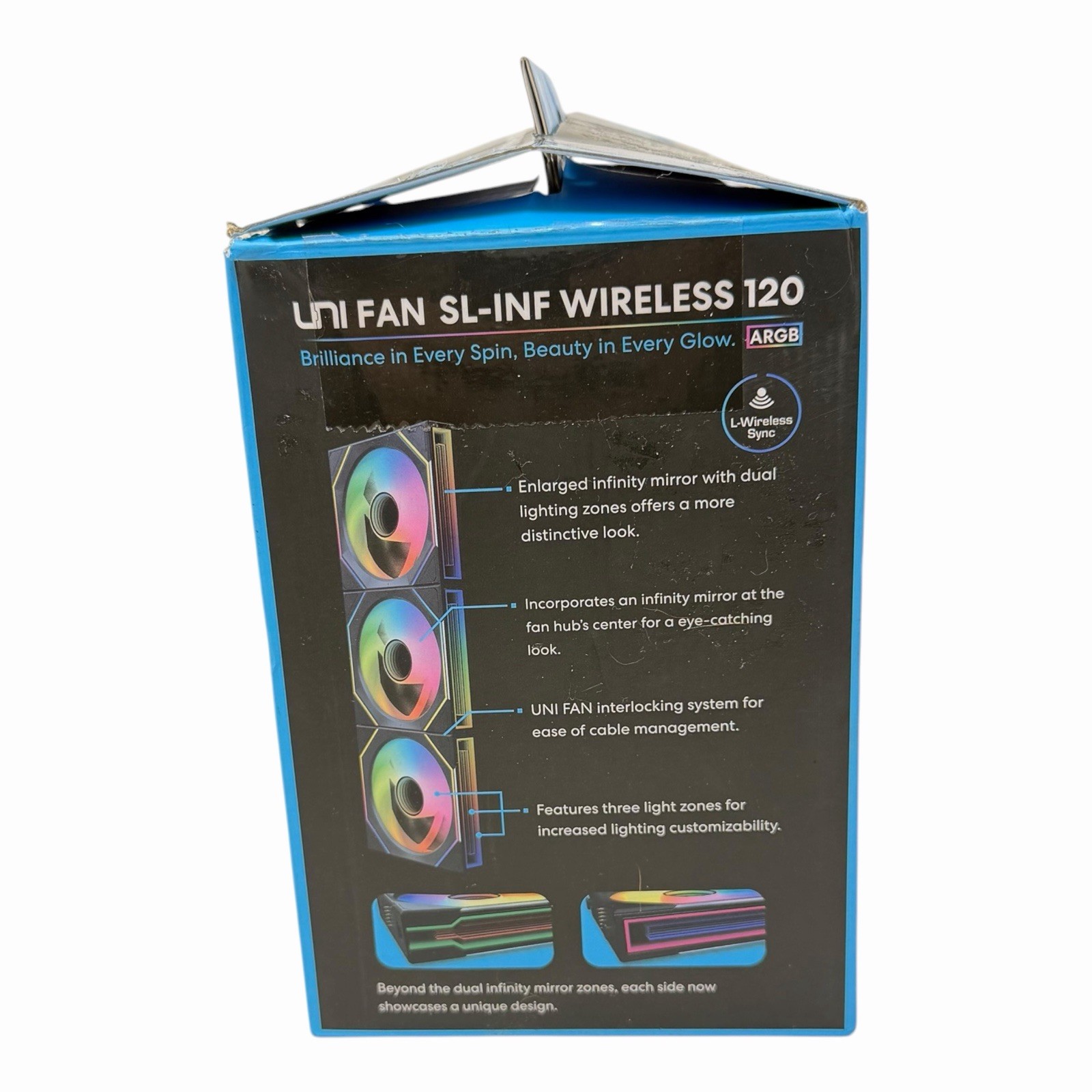 Lian Li UNI Fan SL Infinity Wireless 120 Triple Pack Black ARGB Fans