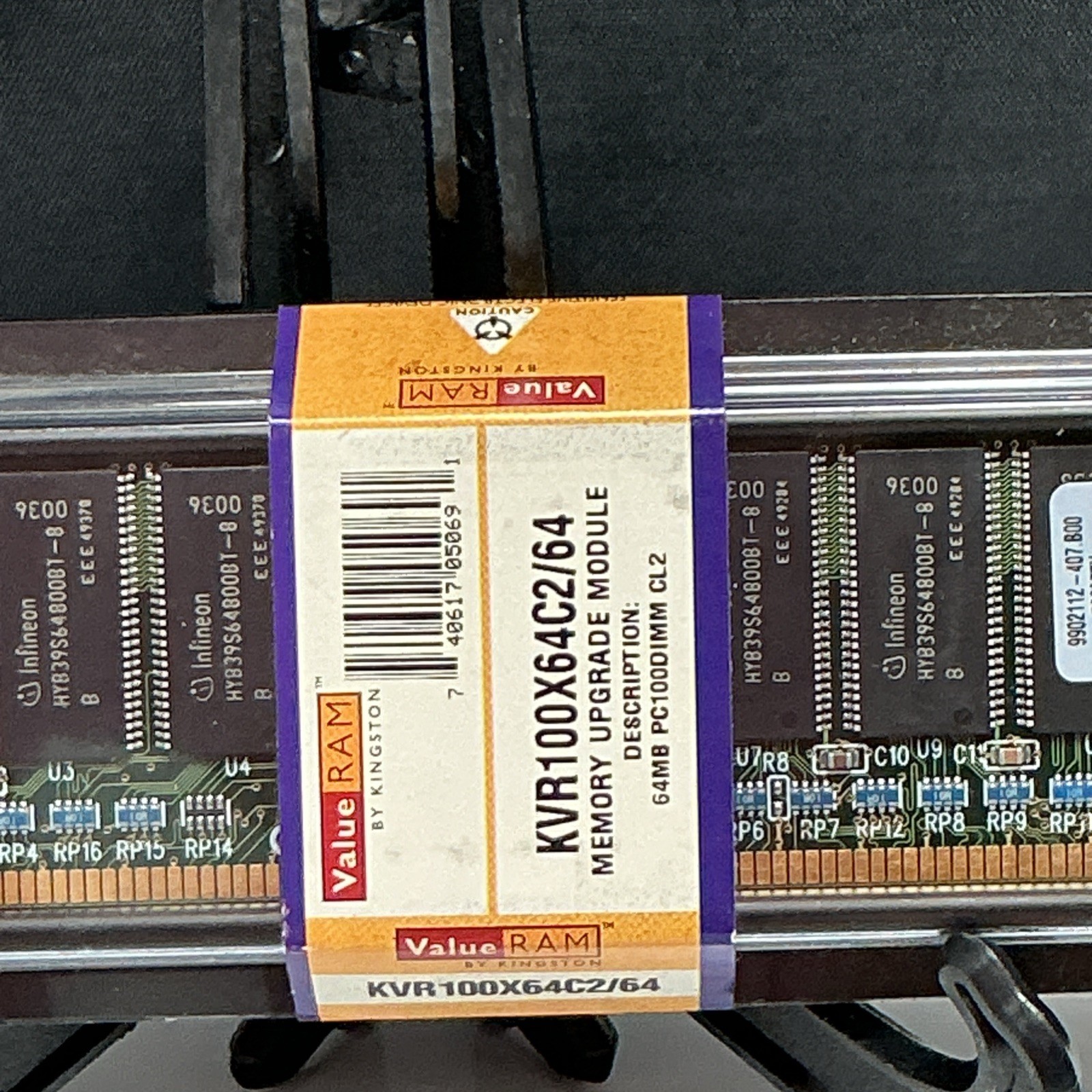NEW Sealed Vintage Kingston ValueRAM 64MB PC100 SDRAM DIMM RAM KVR100X64C2/64