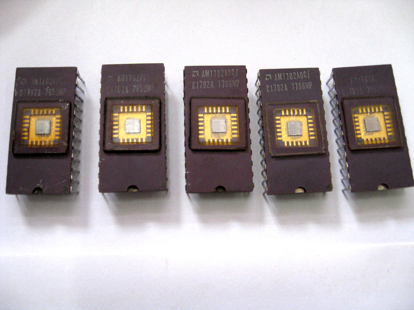 5 Advanced Micro Devices AMD AM1702ADC C1702A purple ceramic IC Intel 2nd Source