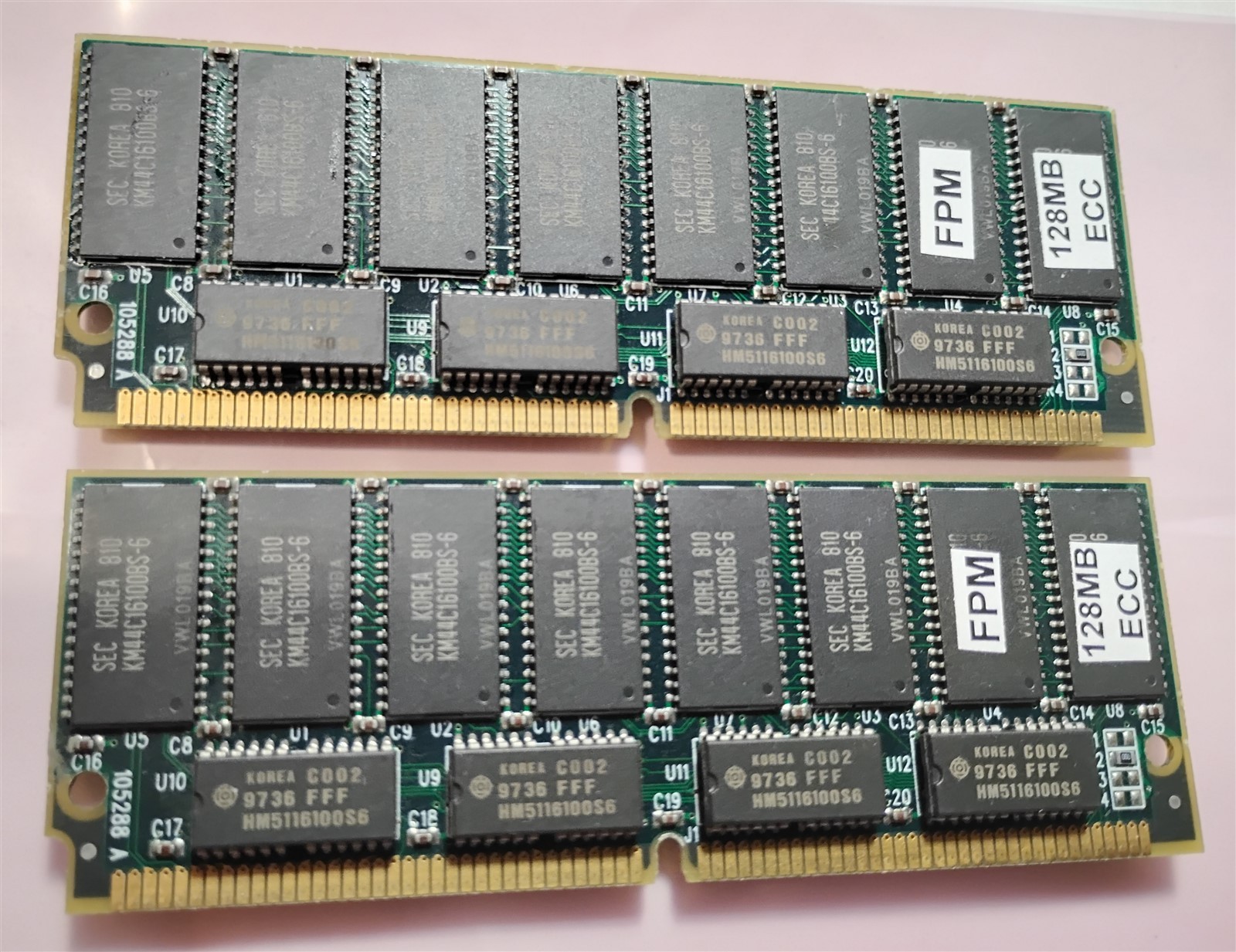 256MB 2x128MB 72-pin SIMM FPM ECC 60ns RAM Kit Samsung Gold RAMCHECK Tested 5V