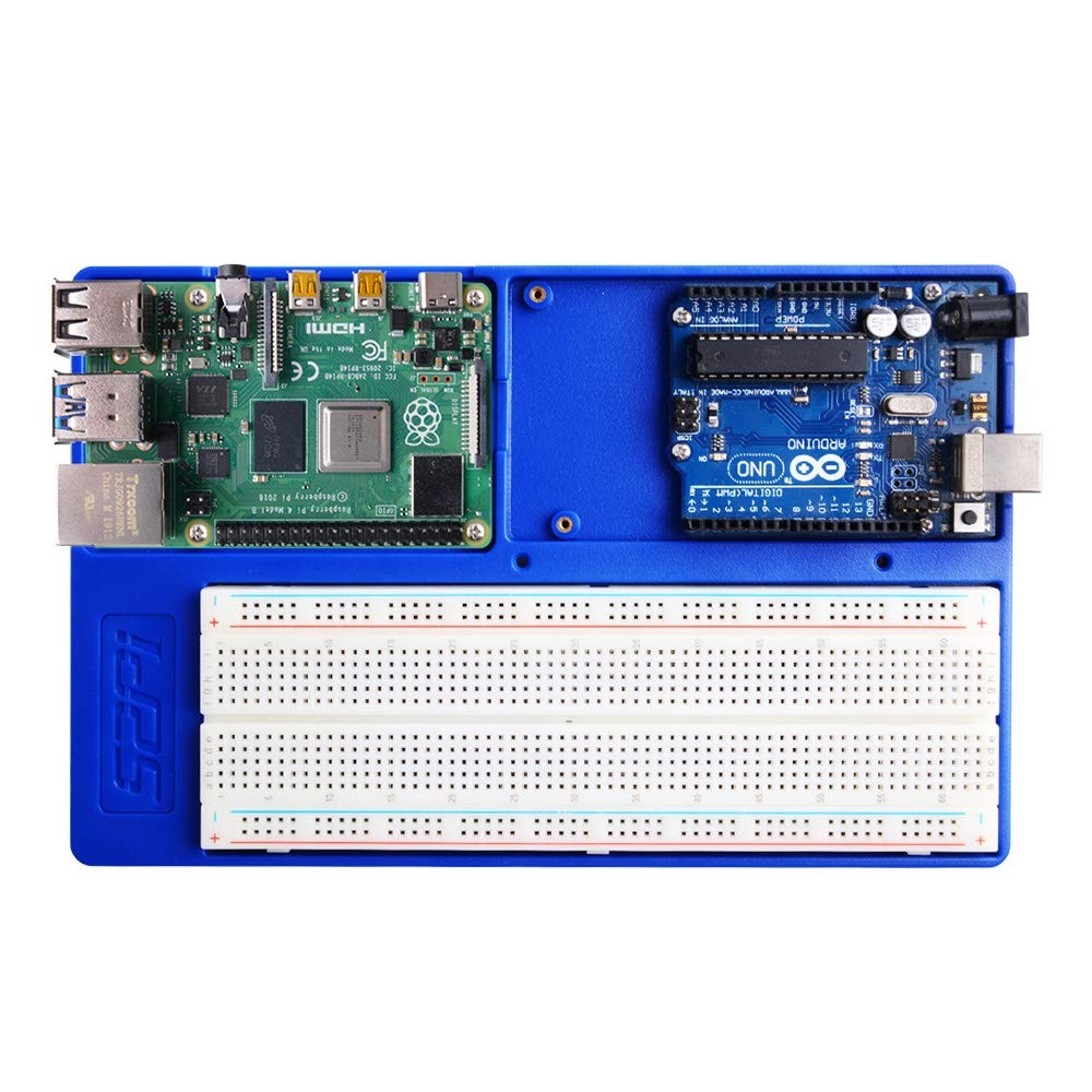 Blue ABS Breadboard Holder 5 in 1 Base Plate Case For Raspberry Pi Arduino