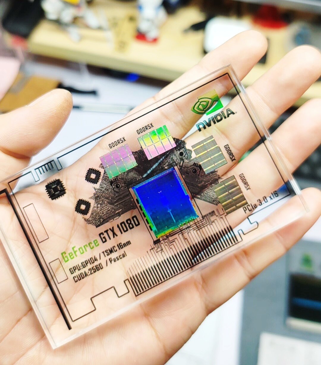 GPU Core Wafer Collection: GTX 1080 Core Simulated Display Piece