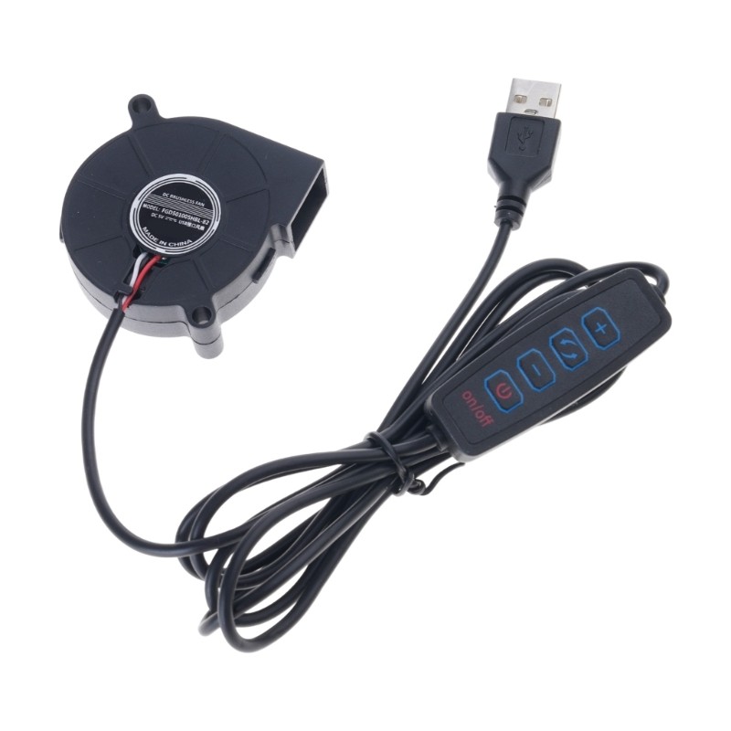 5V USB Powered PC Router Fan 5015 High Airflow Cooling Fan Adjustable Speed