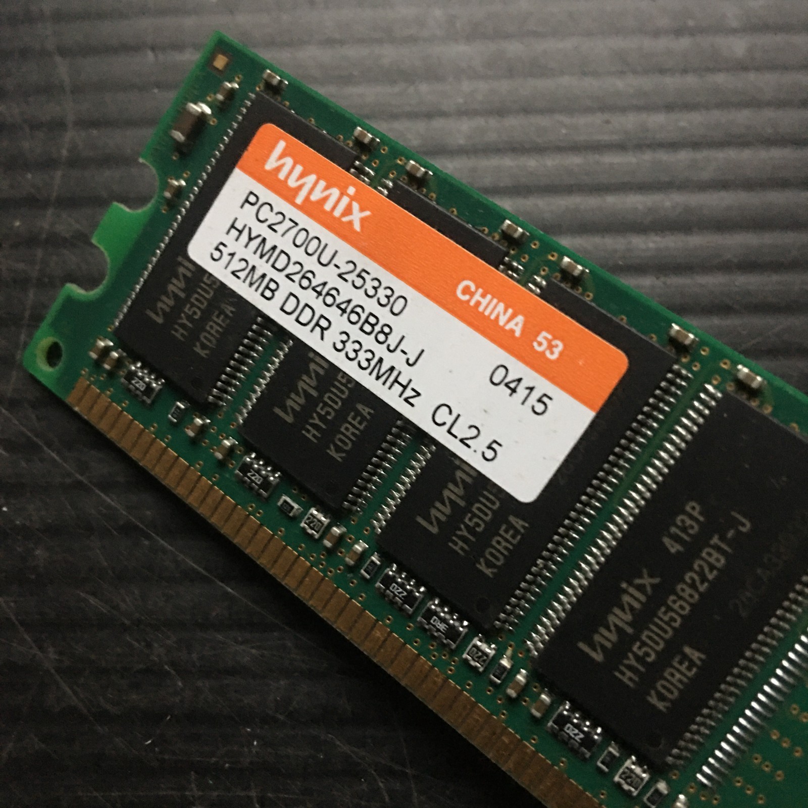 Hynix 512MB PC2700U-25330 DDR 333MHz CL2.5 Desktop RAM Memory