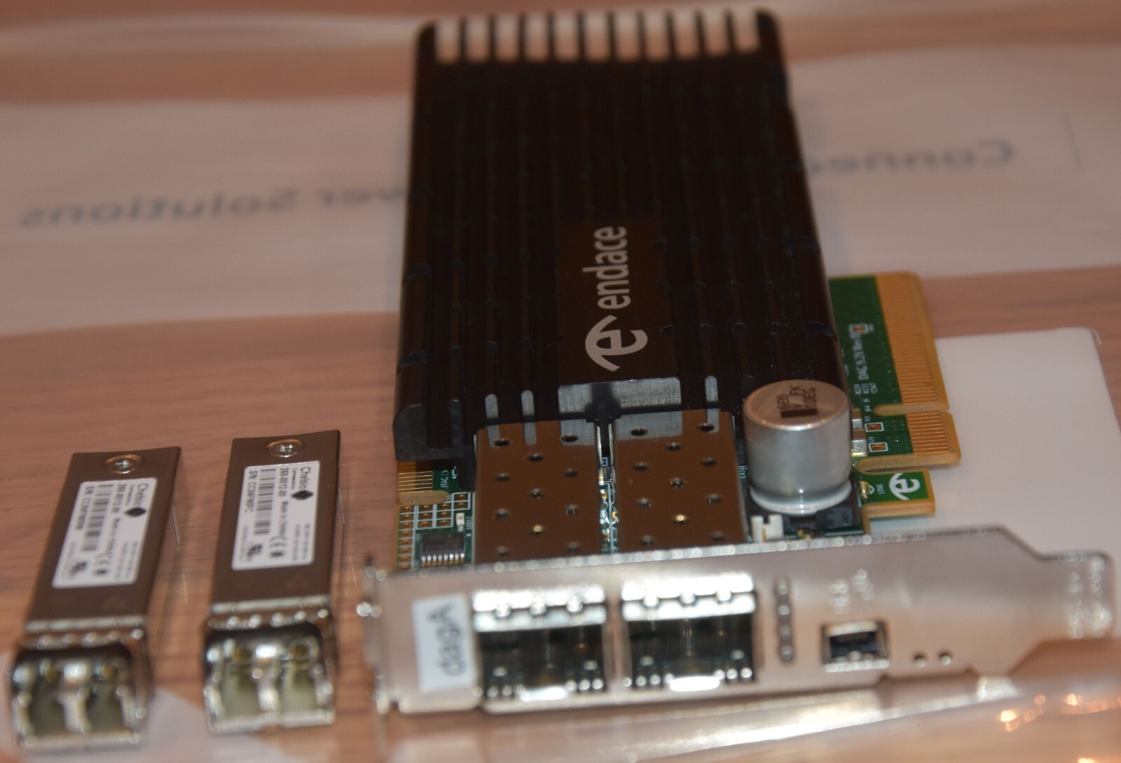 Endace DAG 9.2X REV D 2-Port 10Gb/s PCI-E 2.0 x8 SFP+ Data Capture Card + 2 SFP+