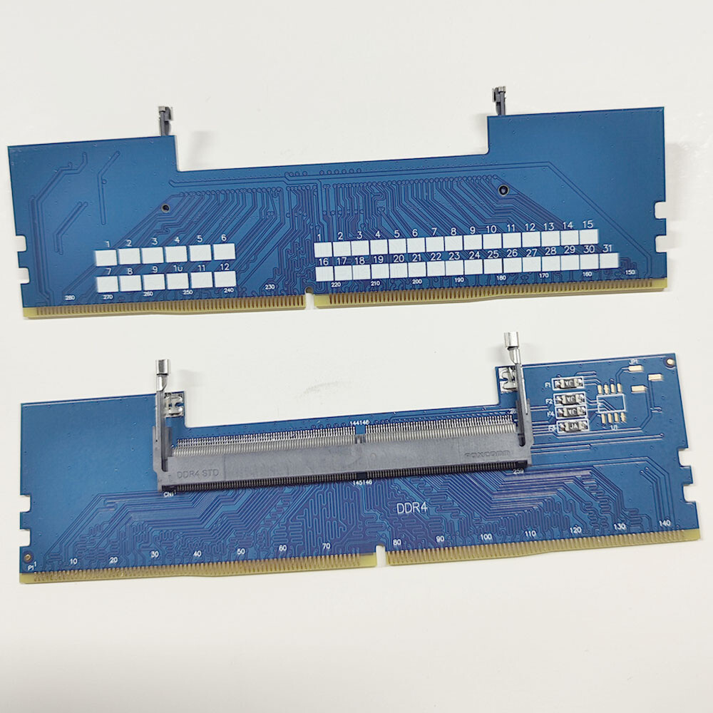 2Pcs Laptop DDR4 RAM to Desktop Adapter Card Memory Tester SO DIMM to DDR4 US