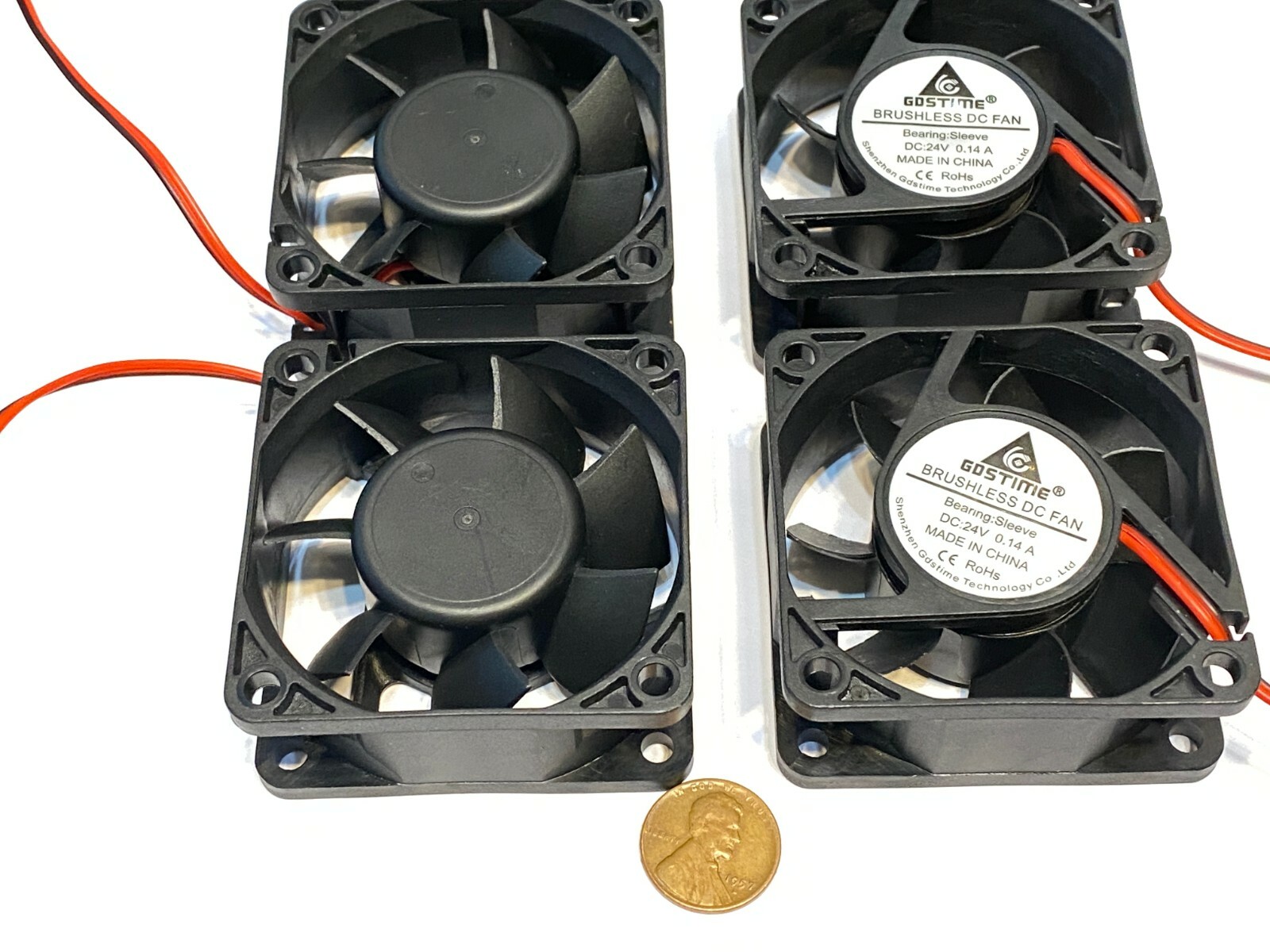 4 pieces 3d Printer 2Pin 6025 DC Fan 24V 6cm 60x60x25mm Motor Cooling