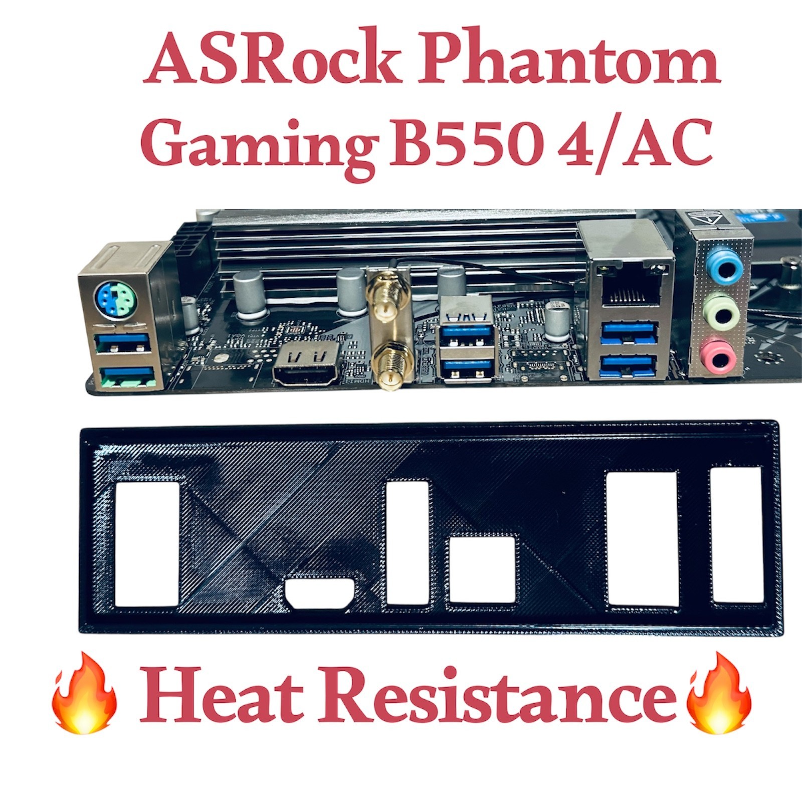 IO shield Backplate for ASRock B550 Phantom Gaming 4/ac Motherboard