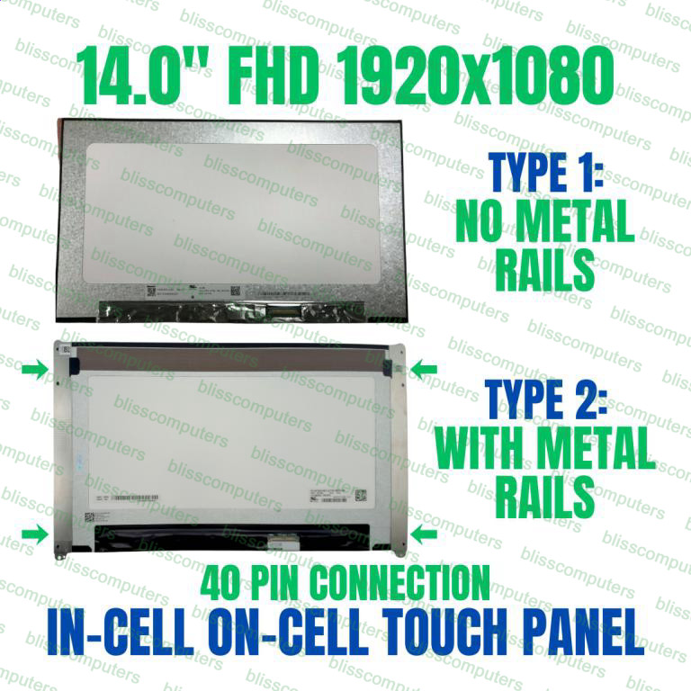 NV140FHM-T0A 14.0″ 1920×1080 IPS 40 pin 45%NTSC 250 cd/m Touch LCD Screen