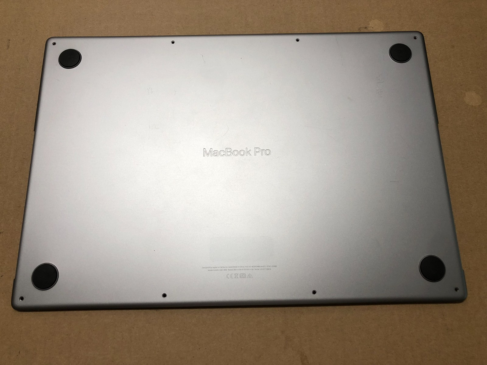 MacBook Pro A2485 16 inch Bottom Case Cover Space Gray (Grade B)