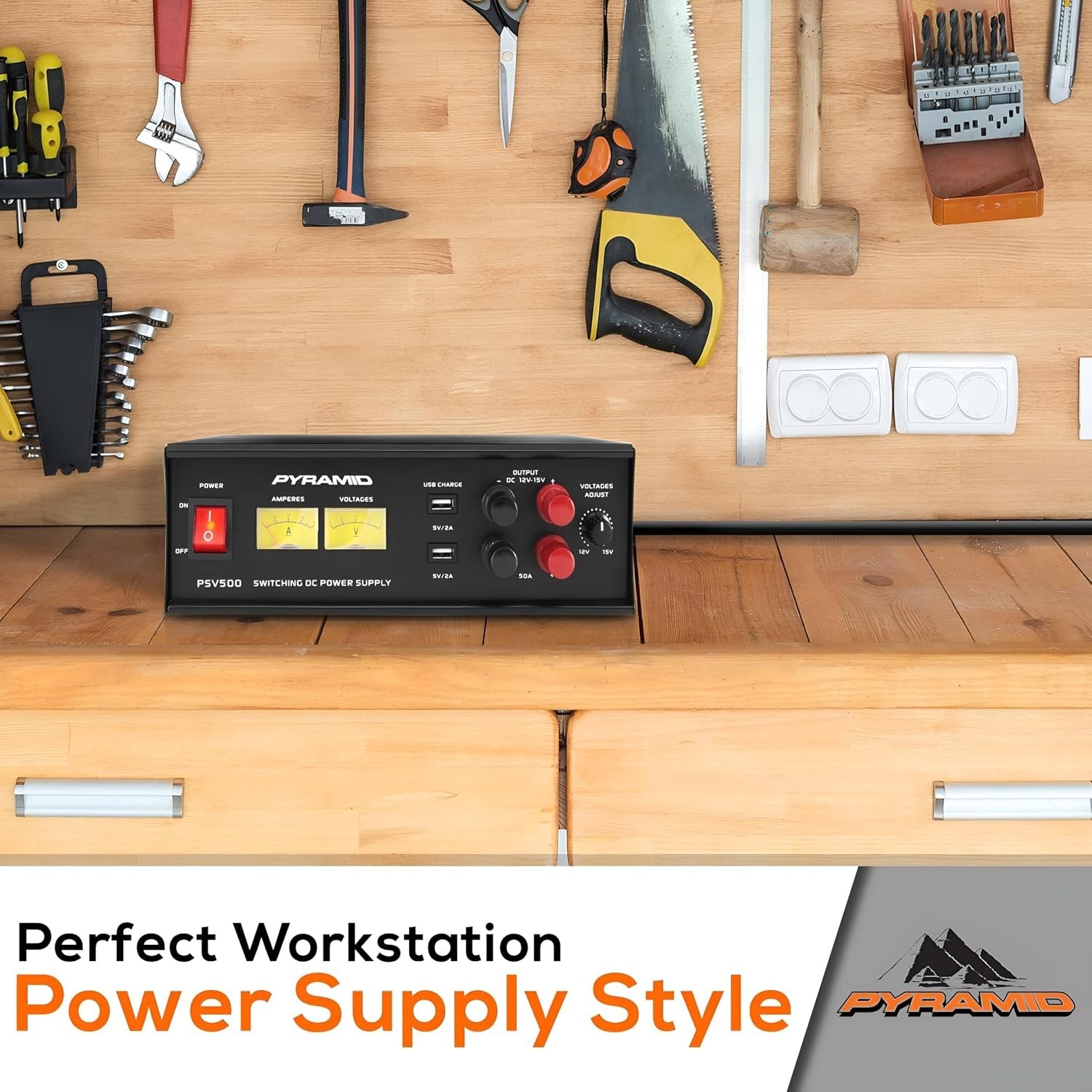 Adjustable DC Voltage Power Supply with USB Ports