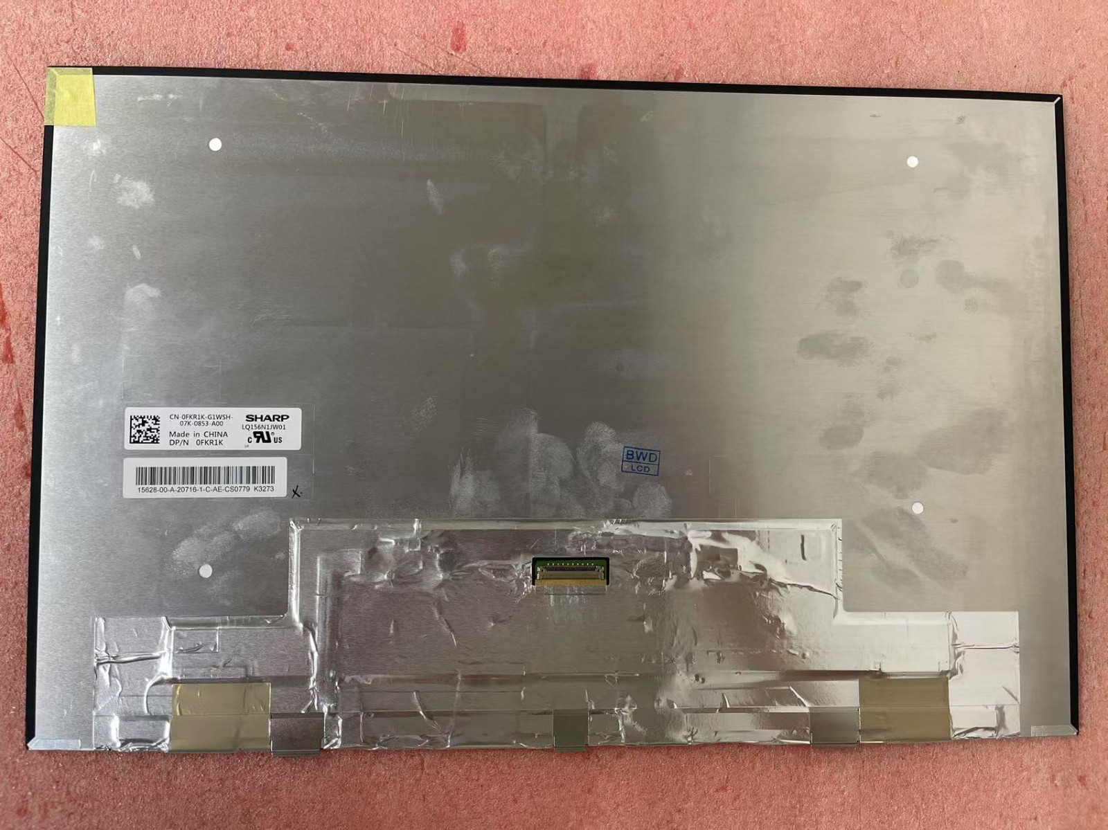 LQ156N1JW01 1920*1200 FHD Matte DP/N 0FKR1K For Dell XPS 9510 (Non touch )