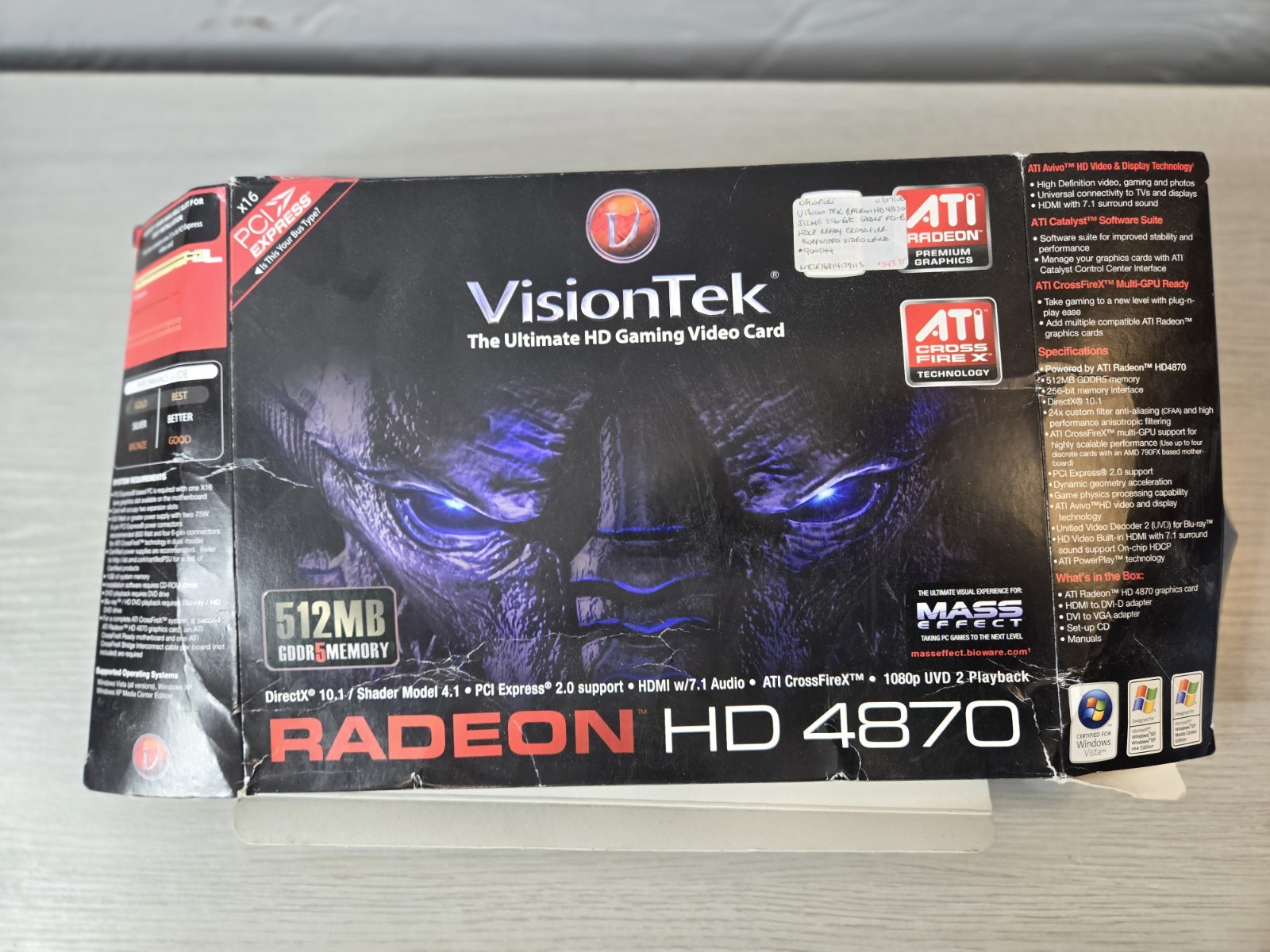 NEW Vintage VisionTek Radeon HD 4870 Graphics Card See Photos Description