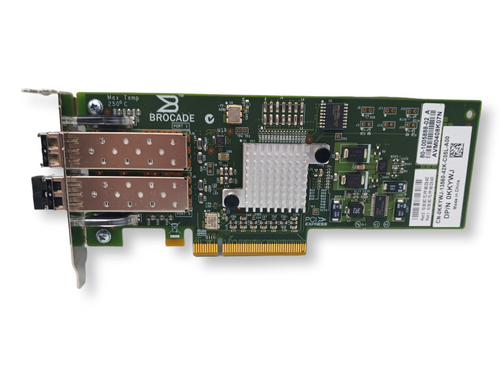 (2) Dell Brocade 8 Gb/s 2-Port PCIe 2.0 x8 FIBRE CHANNEL HBA CARD 825 w/ 2SPF