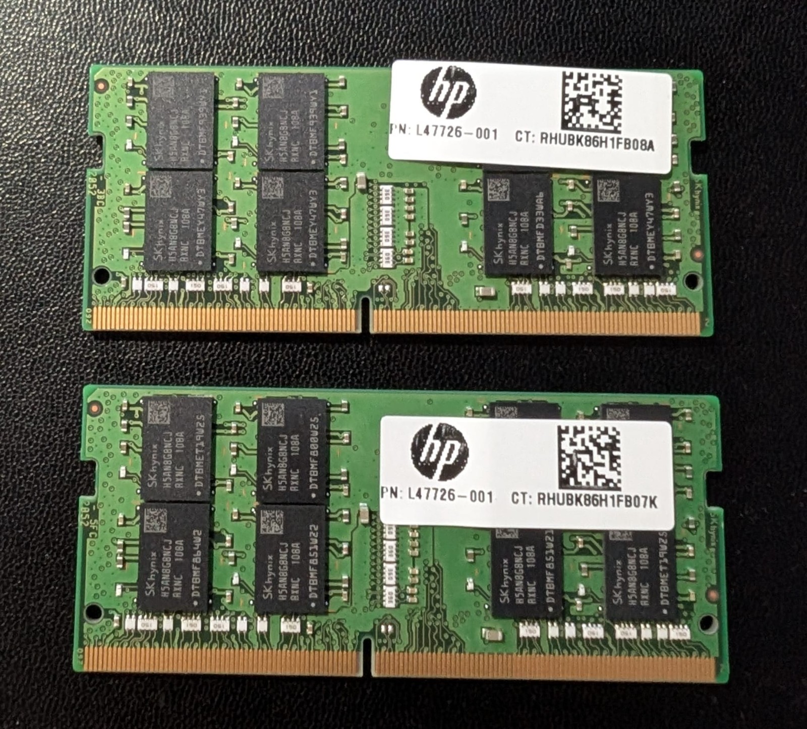 SK hynix 16GB 2Rx8 PC4-3200AA RAM SO-DIMM HMA82GS6CJR8N-XN, HP PN:L47726-001