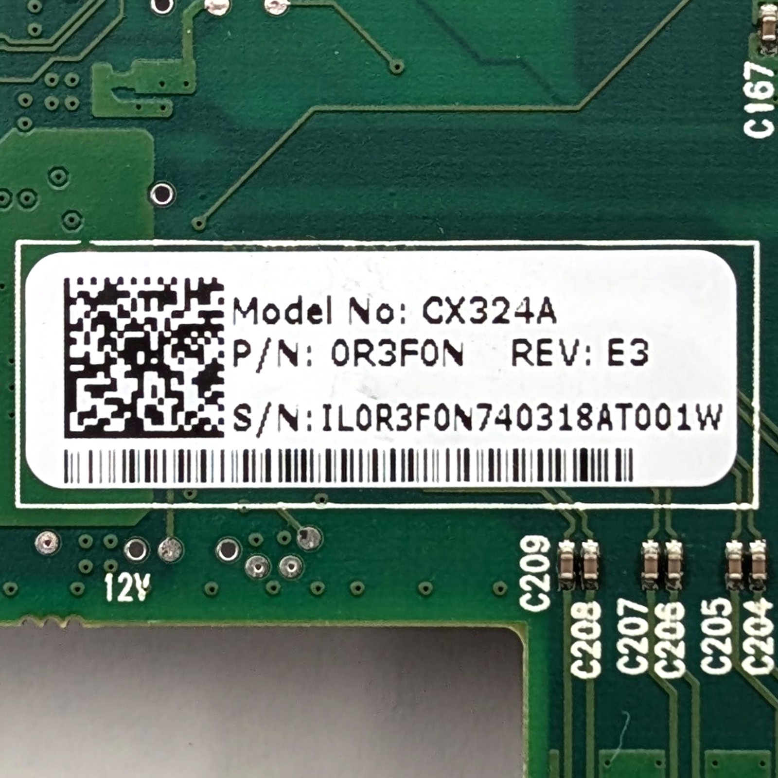 Dell R3F0N Mellanox ConnectX-3 CX324A Dual Port 40GbE QSFP+ Adapter Low Profile