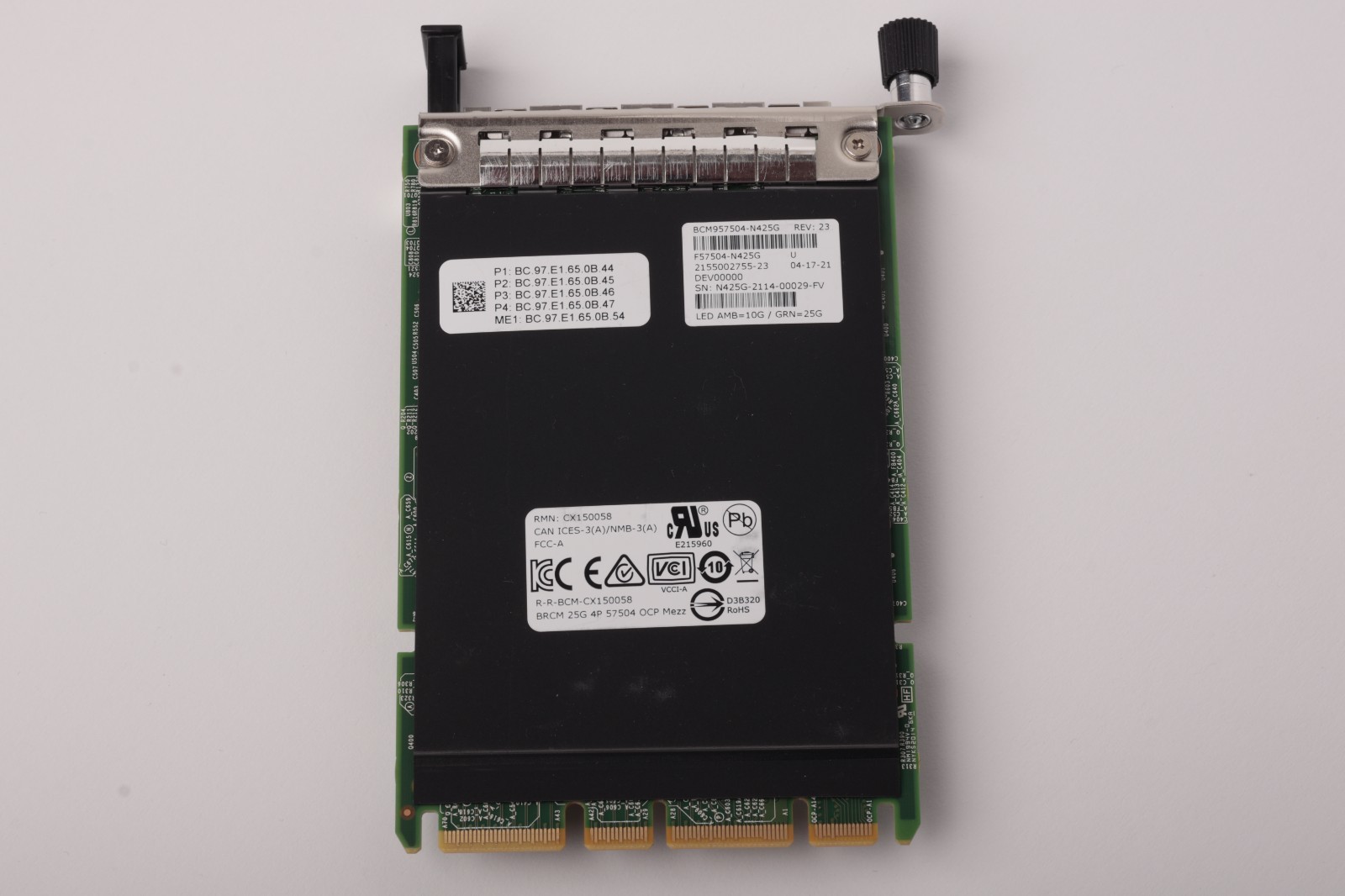 Broadcom BCM957504-N425G 25GbE SFP28 Network Adapter NIC
