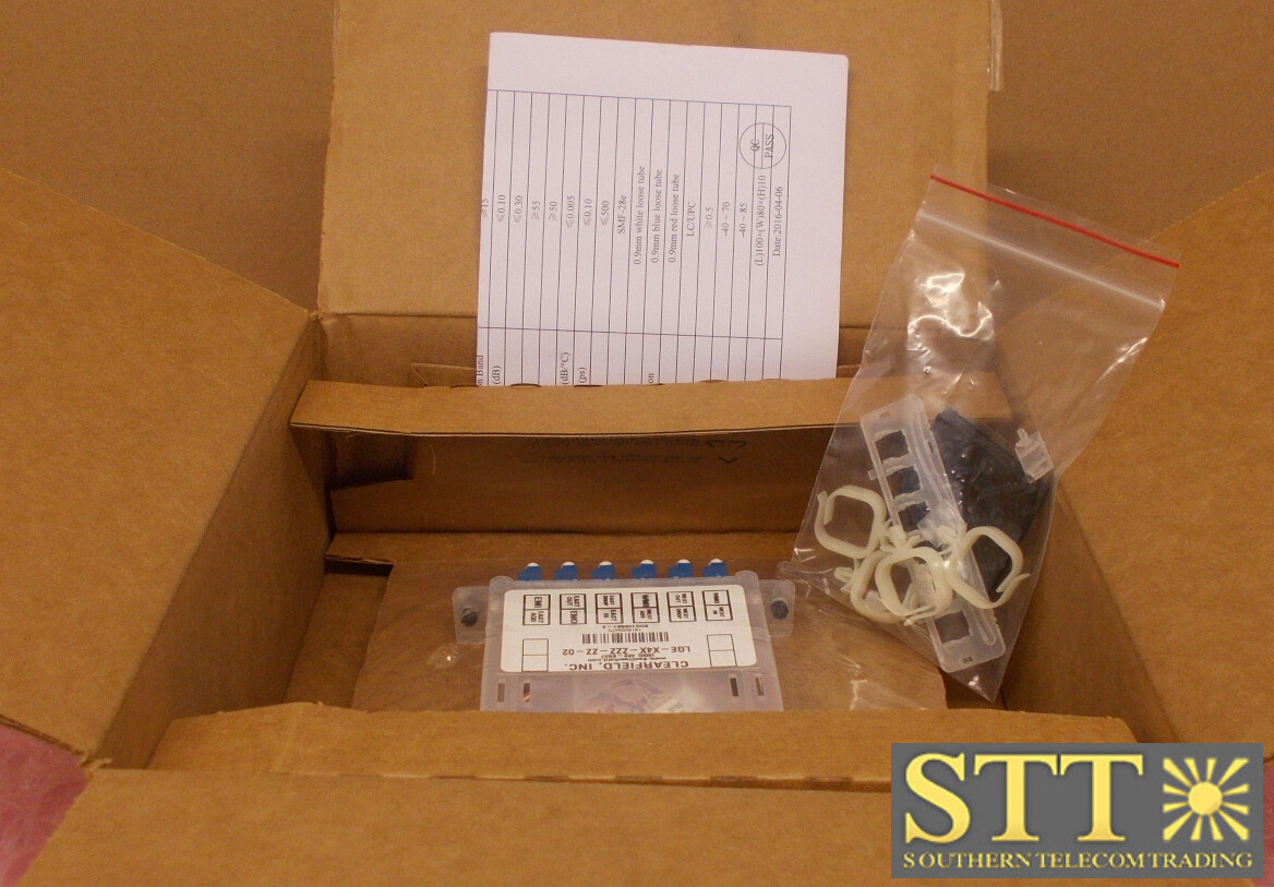 LGE-X4X-ZZZ-ZZ-02 CLEARFIELD OPTICAL FIBER CASSETTE XPAC 6 DUAL LC SM NEW