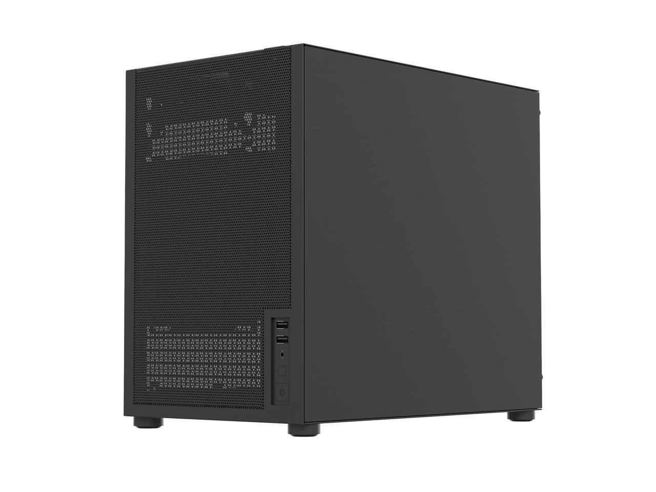Rosewill Micro ATX Mini Tower PC Case with Pre-Installed 400W Power Supply | Lef