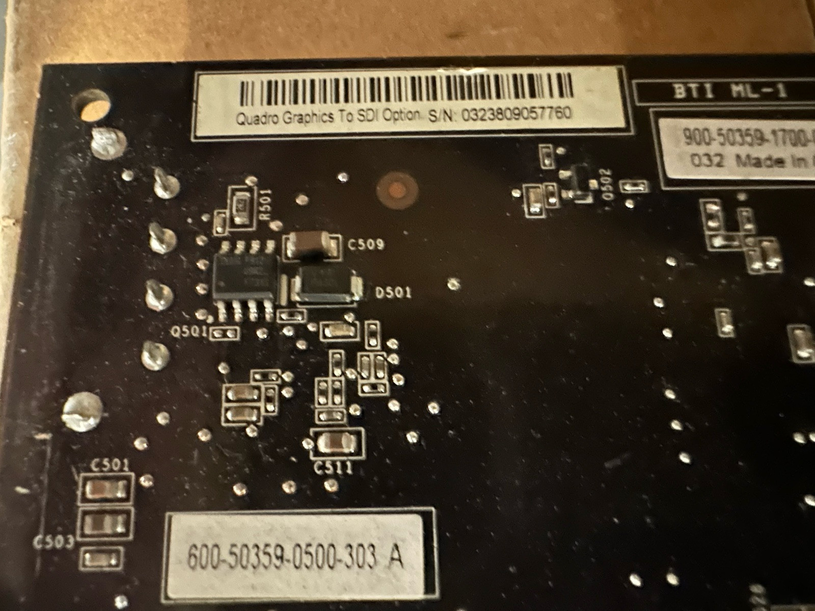NVIDIA PNY VCQSDIOUTPUT-T P359 Quadro Graphic to SDI Option Card Altera Stratix