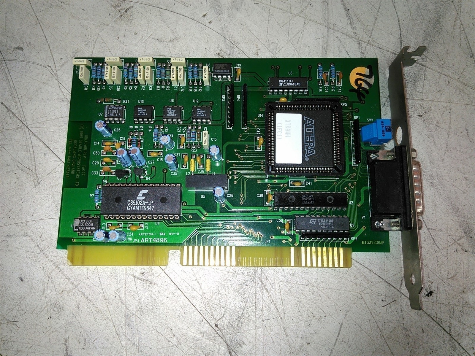 Stable MicroSystems TA027 IBMADWIN ISA Controller Card See Description