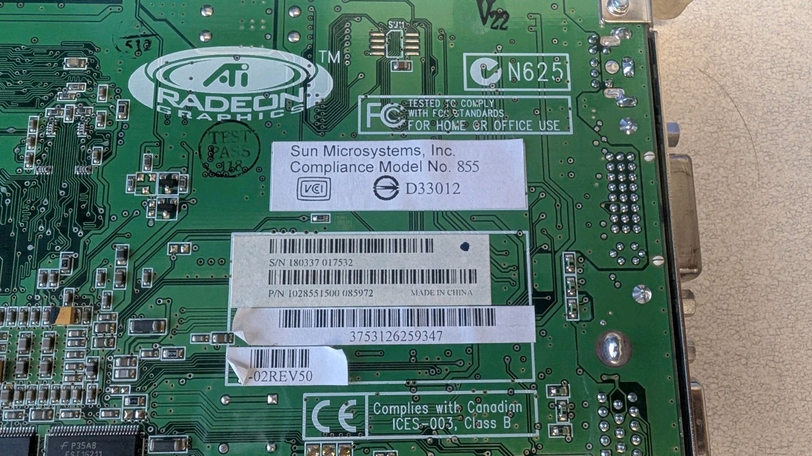 ATI Radeon 7000 32MB PCI Graphics Card, P/N 109-85500-01 Sun (One Of Those 🌞)