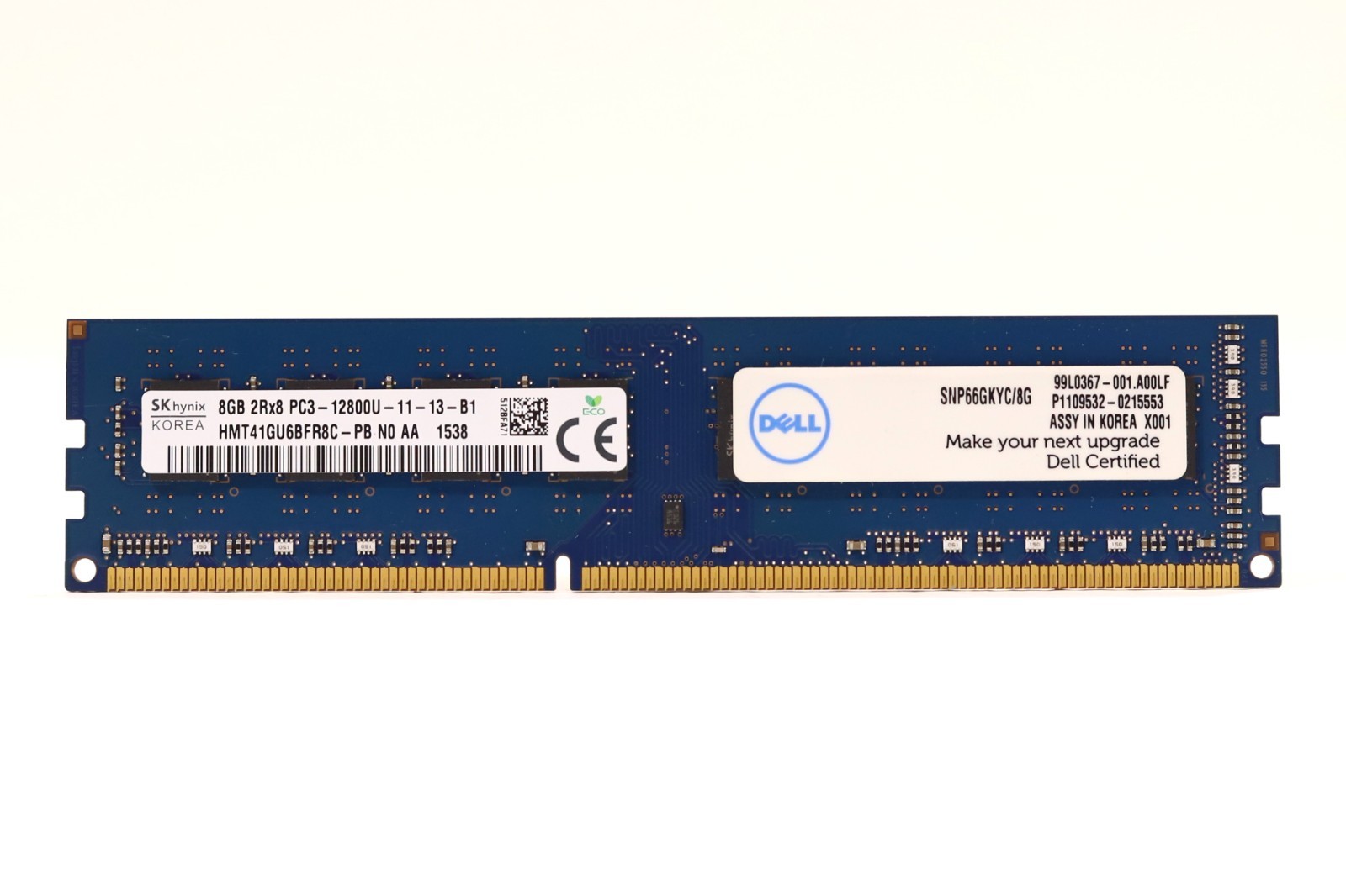 SK Hynix 8GB 2Rx8 PC3-12800U-11-13-B1 Non-ECC Unbuffered Memory HMT41GU6BFR8C-PB