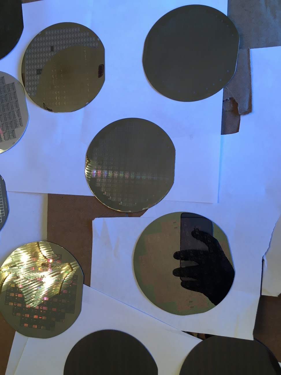 4″ Silver ? Unknown Silicon Wafer 1980s Extremely Rare Silver Wafer Vintage CPU