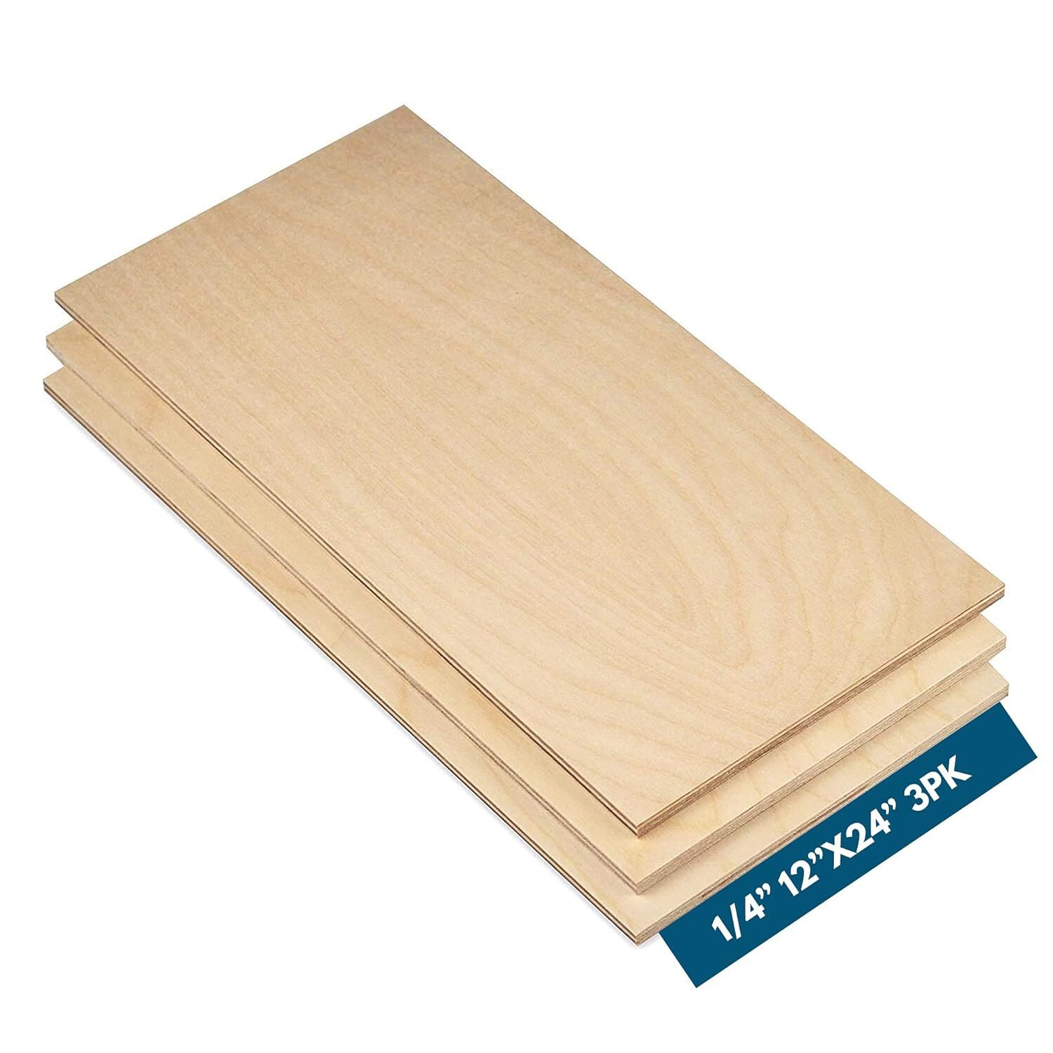 6MM 1/4″ x 12 x 24 Baltic Birch Plywood – B/BB Grade (Package of 3) Perfect for