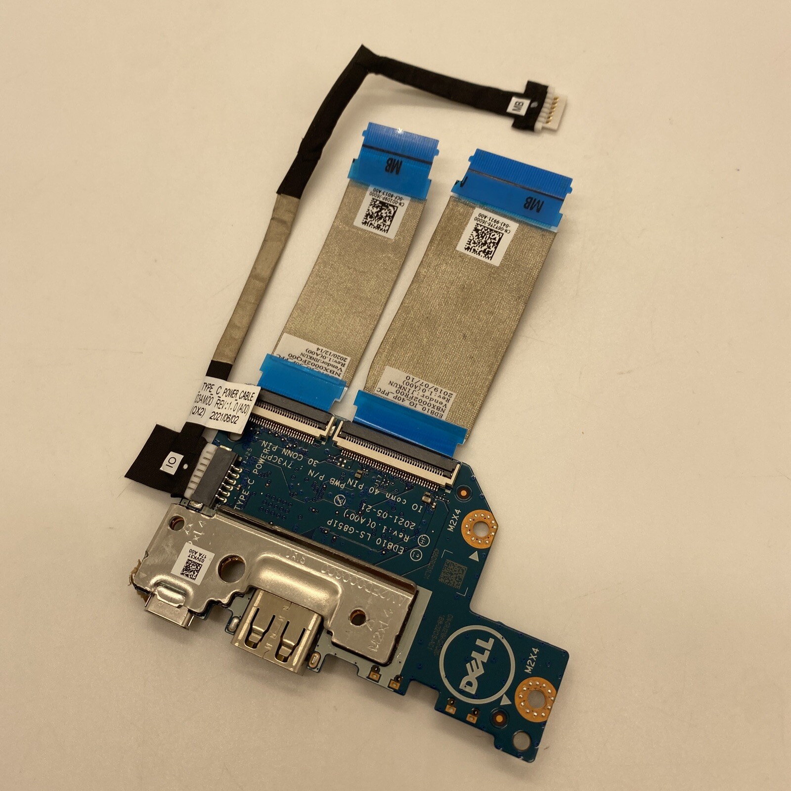 Dell Chromebook 11-3100 2-in-1 OEM USB-C/USB Port Board w/Cables – LS-G851P