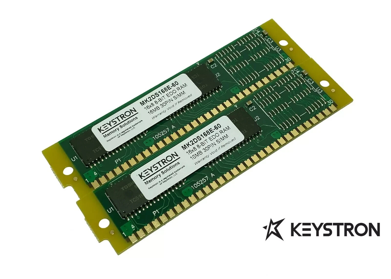 Keystron 2x16MB 32MB 16×8 60-ns 30-pin EDO DRAM Non-Parity SIMM Memory Kit