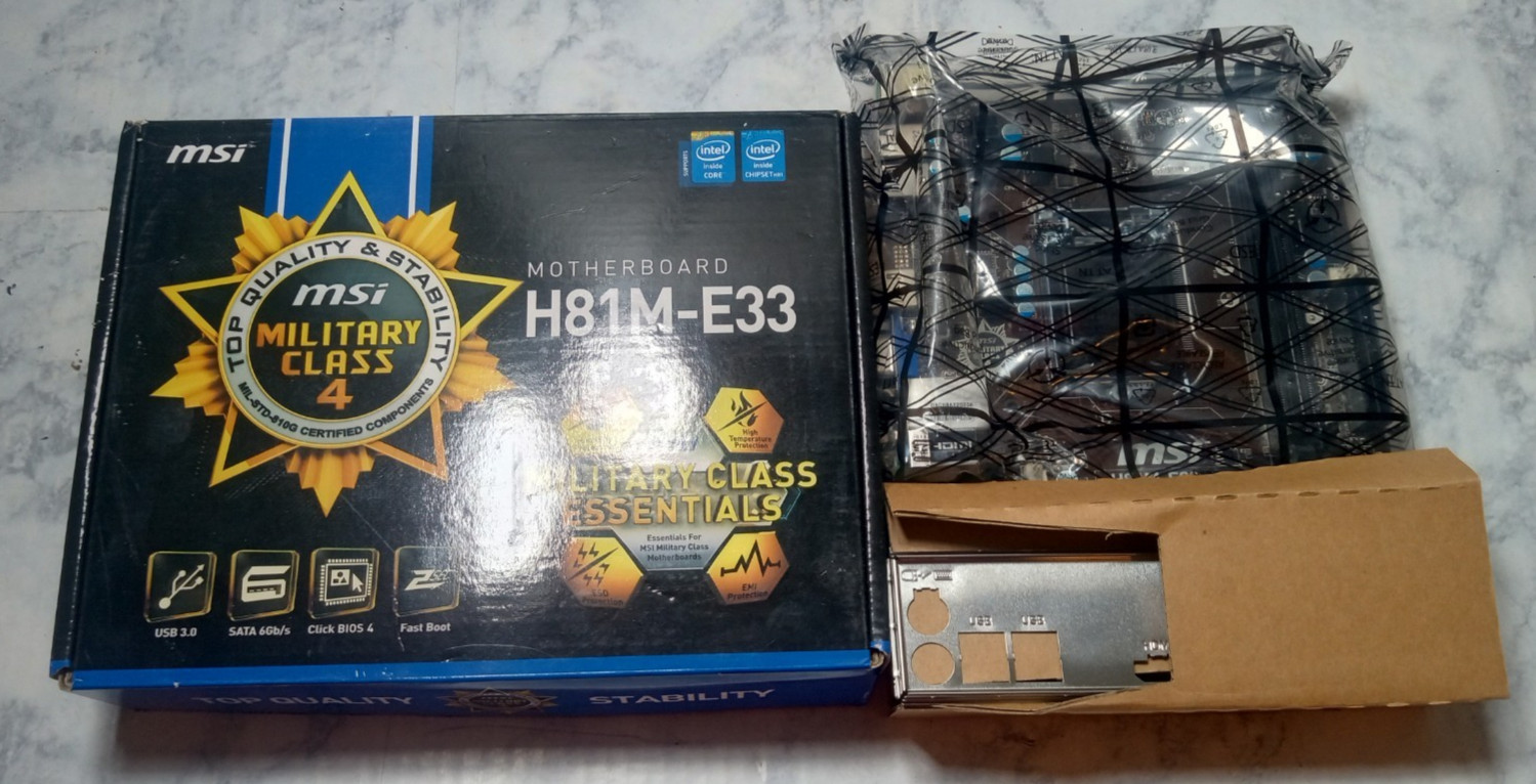 MSI H81M-E33 Micro ATX Motherboard LGA1150 DDR3 SATA3 NEW