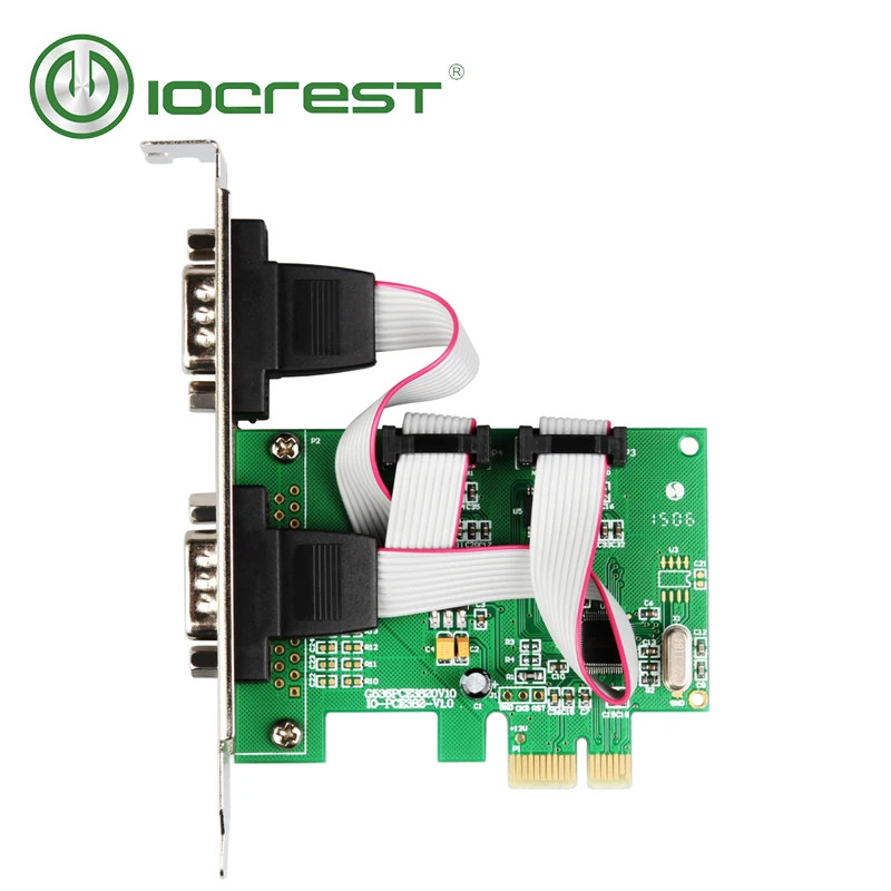 PCI Express 2 Ports Serial RS232 Com Db9 Controller Card Pci-E 1.0 X 1 WCH382 Ch