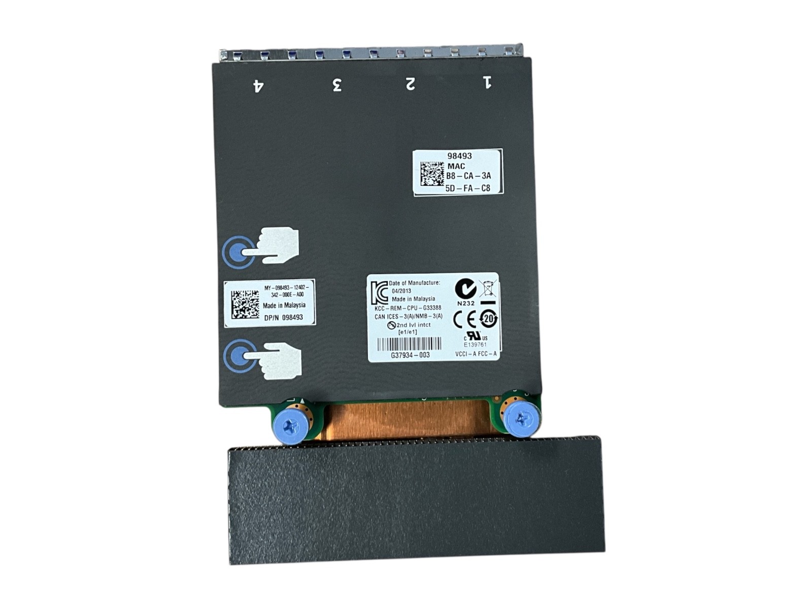 Dell 098493 4-Port Gigabit Ethernet Network Daughter Card NDC Intel D48945-001