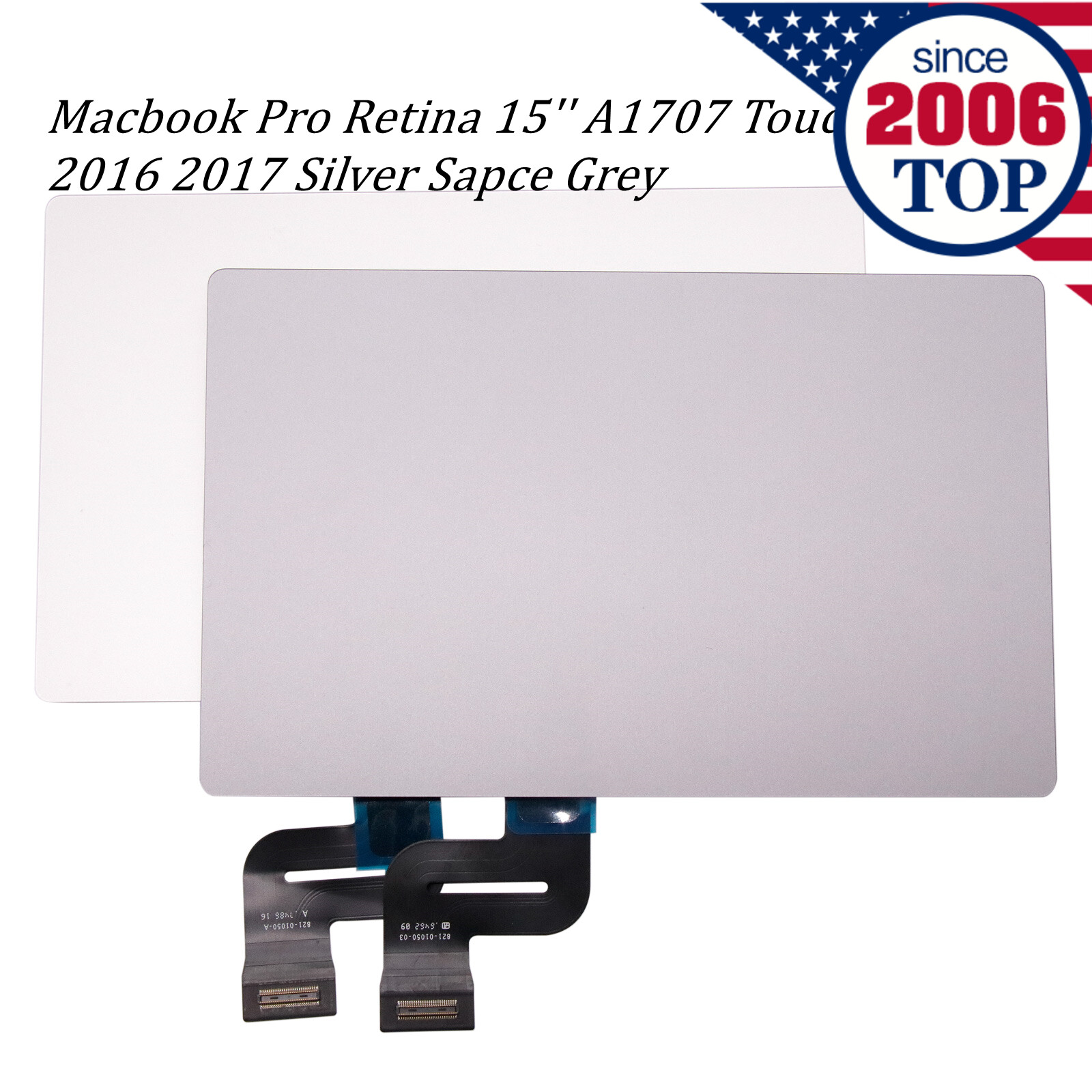 Silver Grey Trackpad Touchpad w/Cable for Macbook Pro Retina 15” A1707 2016/17
