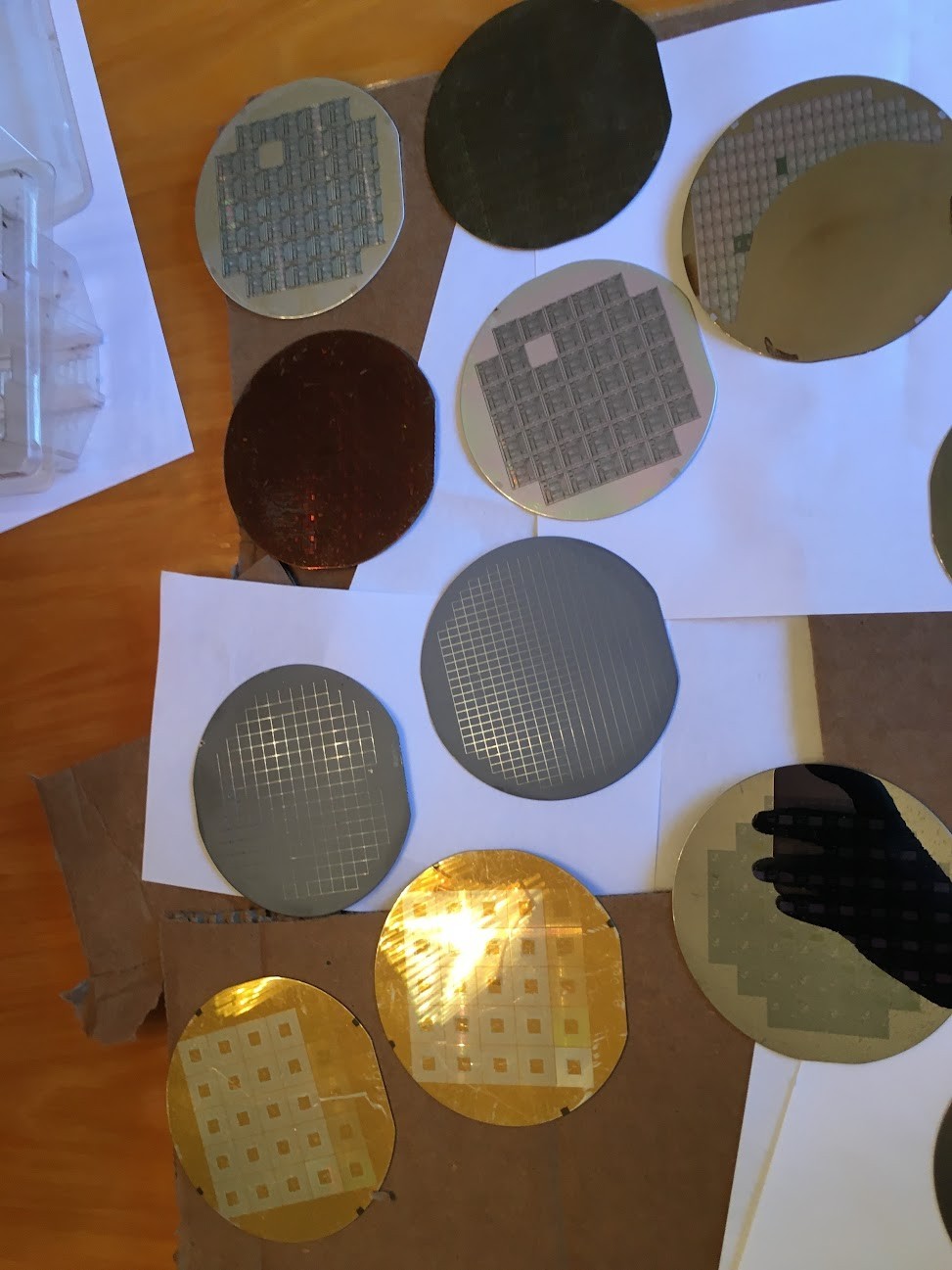 4″ Silver ? Unknown Silicon Wafer 1980s Extremely Rare Silver Wafer Vintage CPU