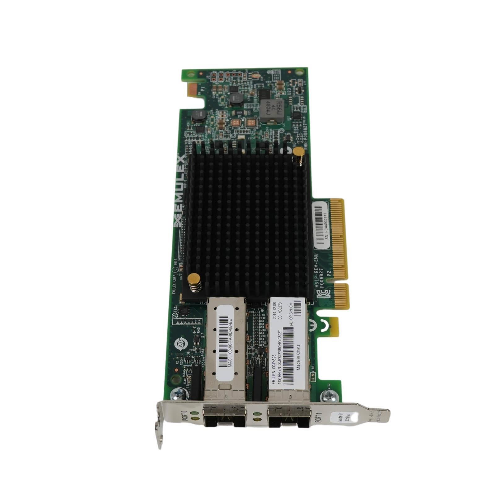 Lenovo 00JY823 Emulex VFA5 Dual Port 10Gb SFP+ PCI-e 3.0 x8 Ethernet Adapter SFF