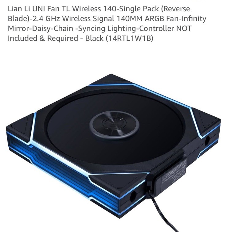 Lian Li UNI Fan TL – Wireless 140 – Single Pack (Reverse Blade) – 2.4 GHz