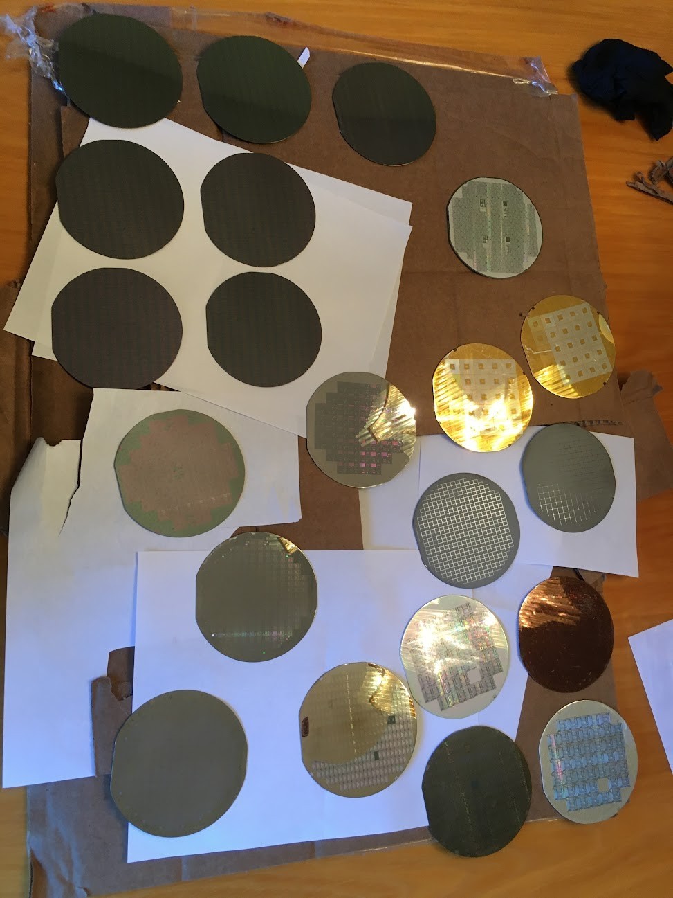 4″ Silver ? Unknown Silicon Wafer 1980s Extremely Rare Silver Wafer Vintage CPU