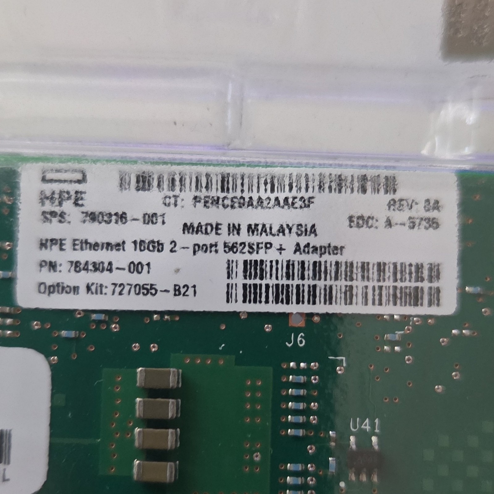 HPE Ethernet 10Gb 2-port 562SFP+ Adapter NIC PCIe 784304-001
