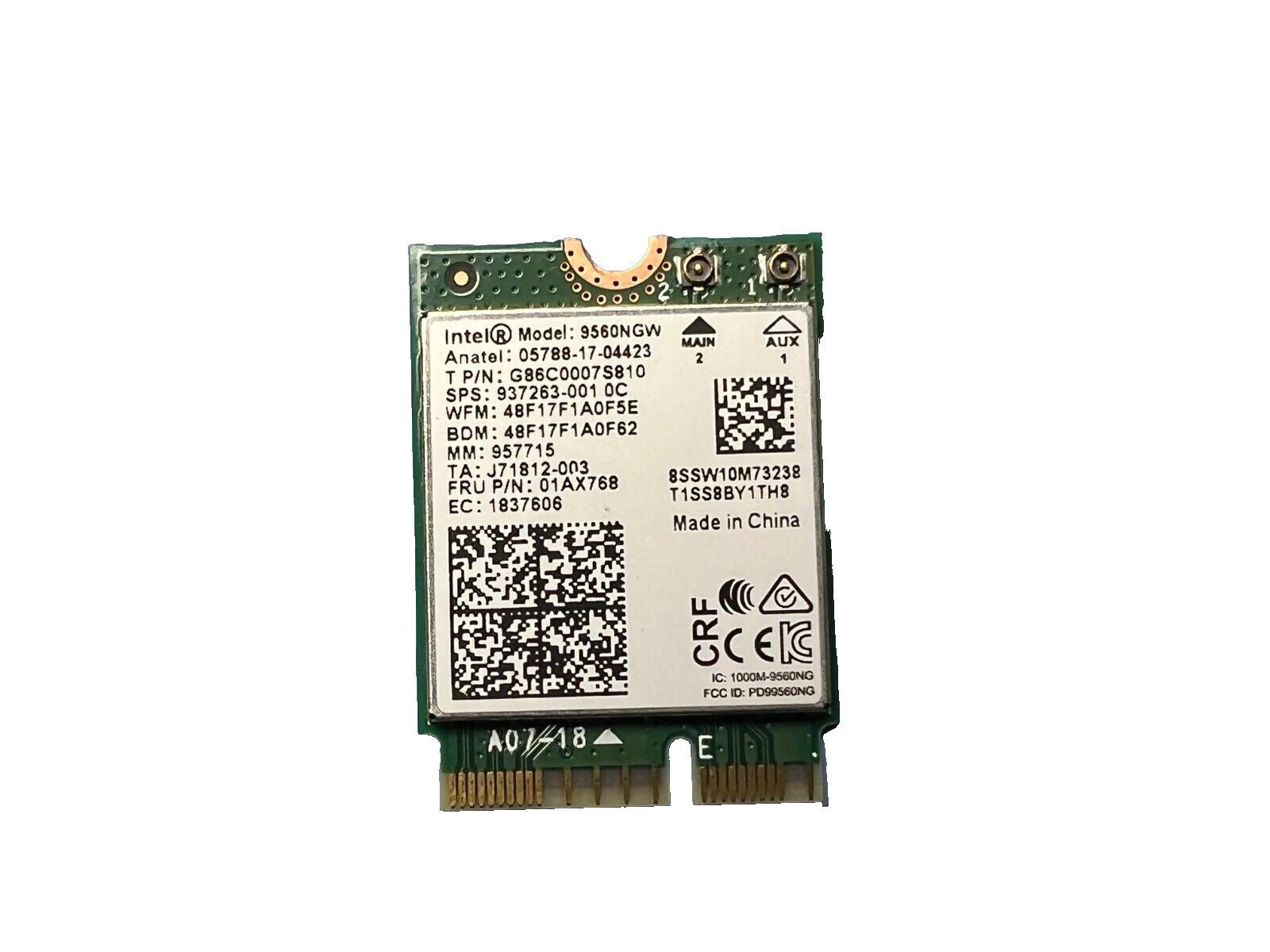 Lot of 10 Intel Dual Band AC 9560 9560NGW M.2 Wireless Card Wifi