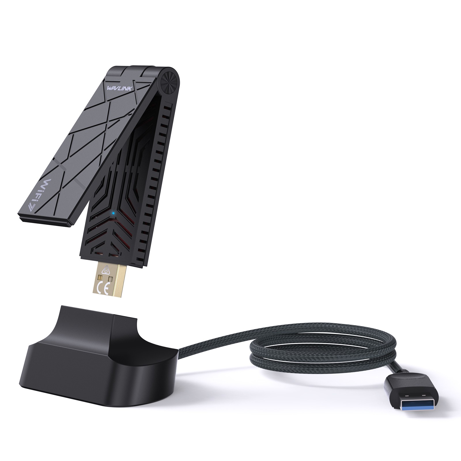 WAVLINK WiFi 7 BE6500 USB WiFi Adapter for Desktop PC Tri-Band Network Adapter