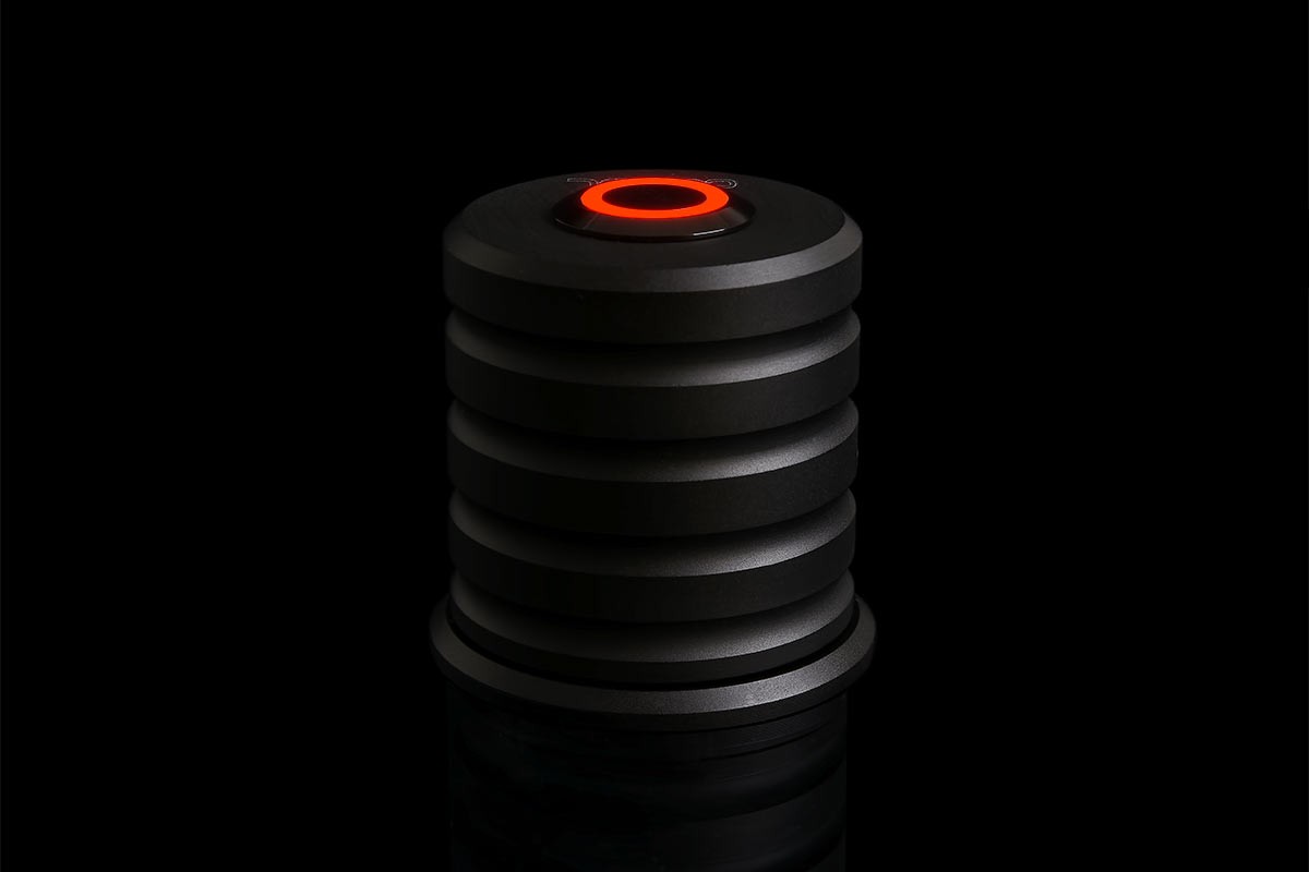 Alphacool Power Button with Button 19mm Red Illuminated – Deep Black
