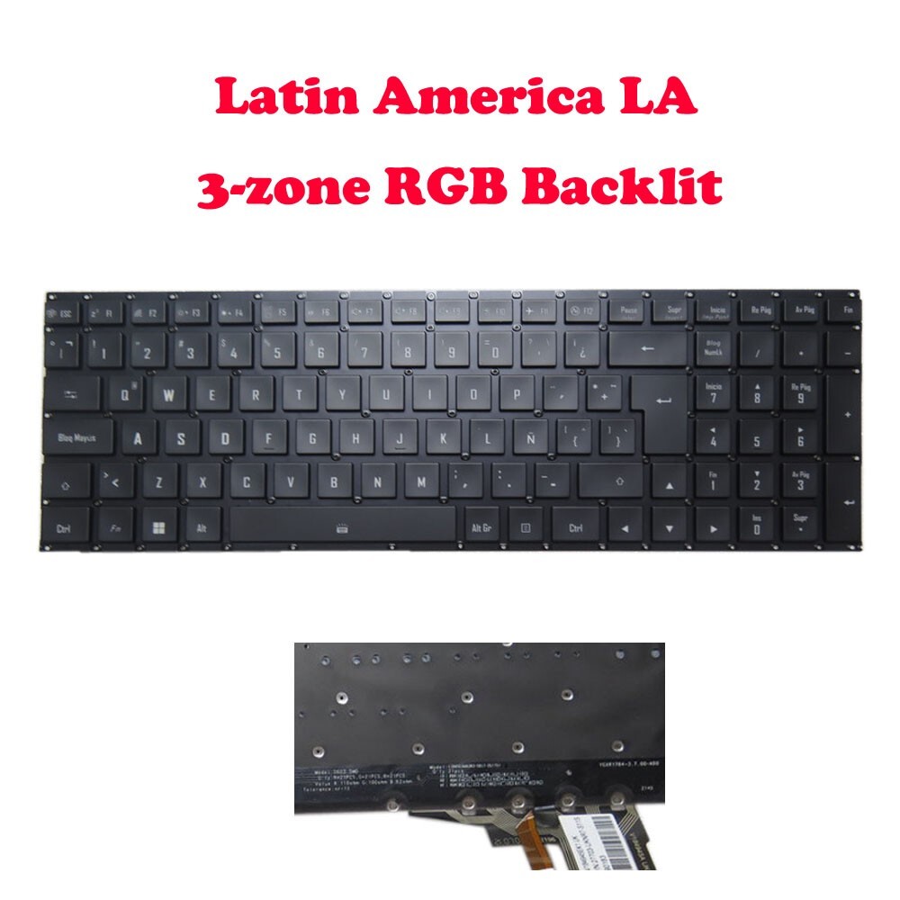 3-zone RGB Backlit Keyboard For Gigabyte For AORUS 17X XES YES Latin America LA
