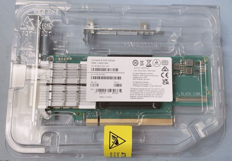 Brand New MCX653106A-HDAT MELLANOX ConnectX-6 VPI Adapter Card HDR/200GbE
