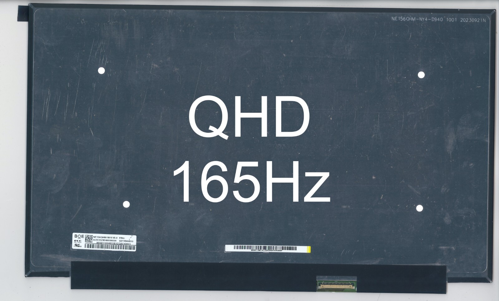 BOE NE156QHM-NY4 V8.0 FRU 5D11D04810 165Hz 40pin QHD 2560×1440 IPS LCD Screen