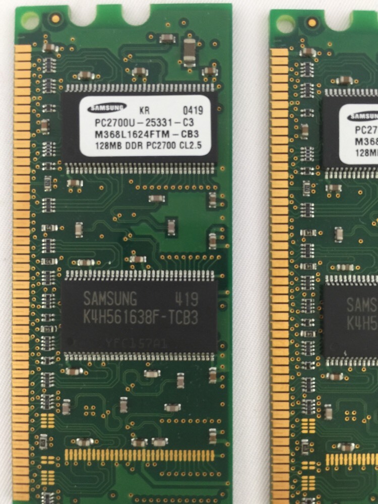 HP 128MB 2 Modules = 256MB DDR PC2700 CL2.5 ECC Memory Samsung 0419
