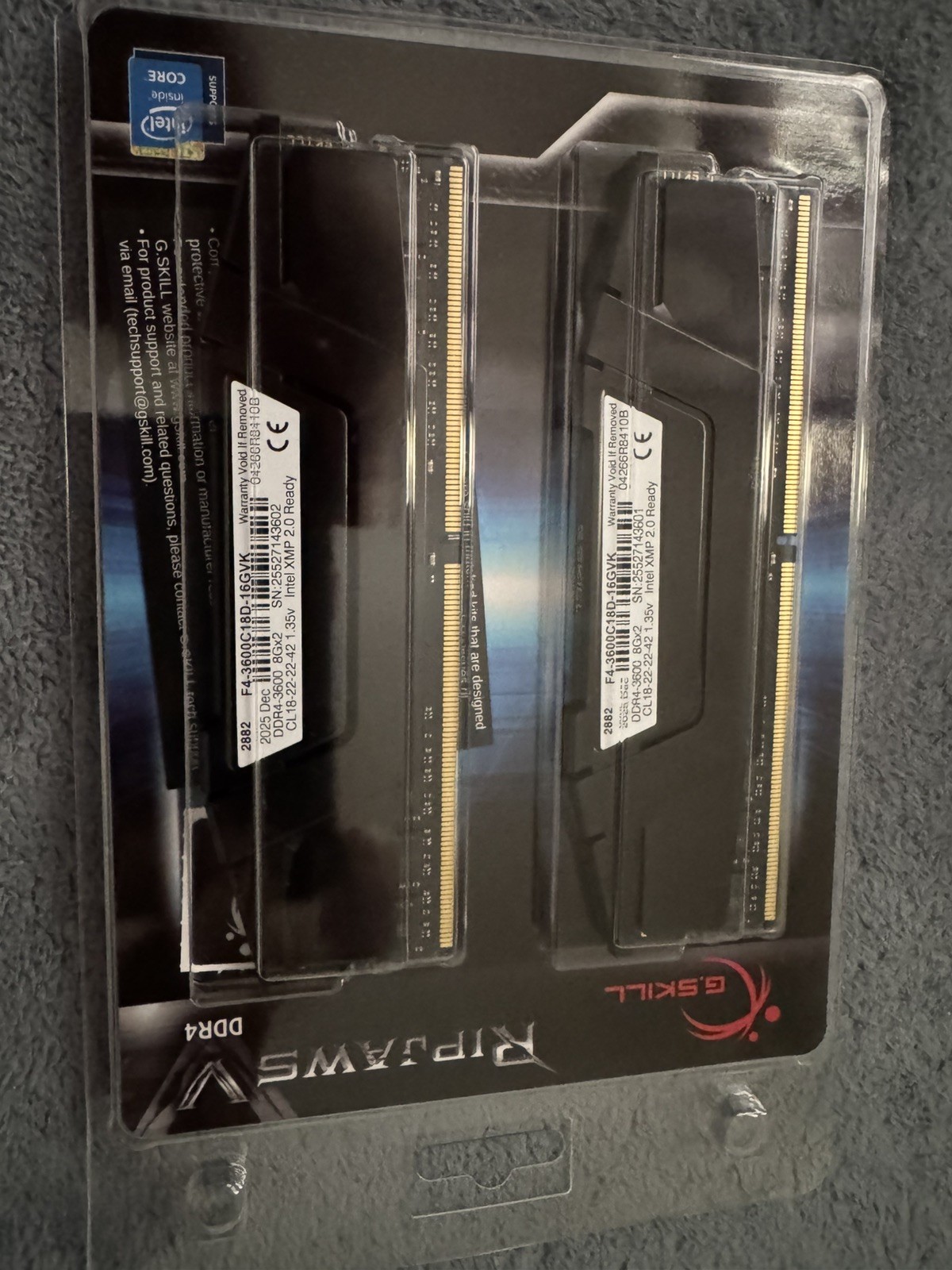 G.SKILL RipjawsV Series DDR4 RAM (XMP) 16GB (2x8GB) (2x8GB), Black