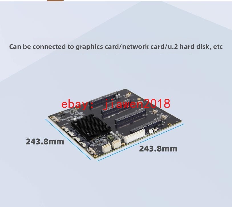 PLX88096 PCIe-4.0 Expansion Quad Card GPU SFF-8654 TO 4*PCIE +PCIE-8654 2*cable